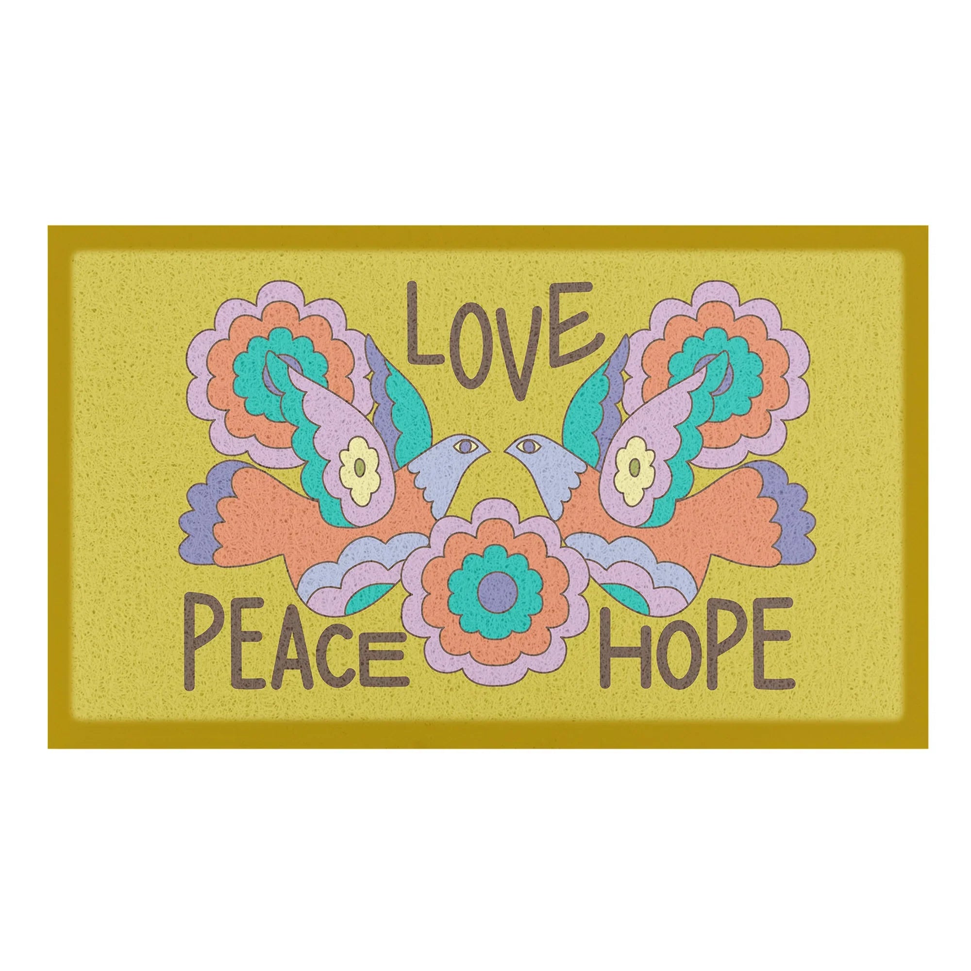 Elizabeth Olwen Love Peace Hope Indoor/Outdoor Doormat