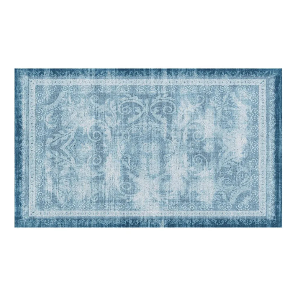 Faded Blue Persian Style Indoor & Outdoor Doormat