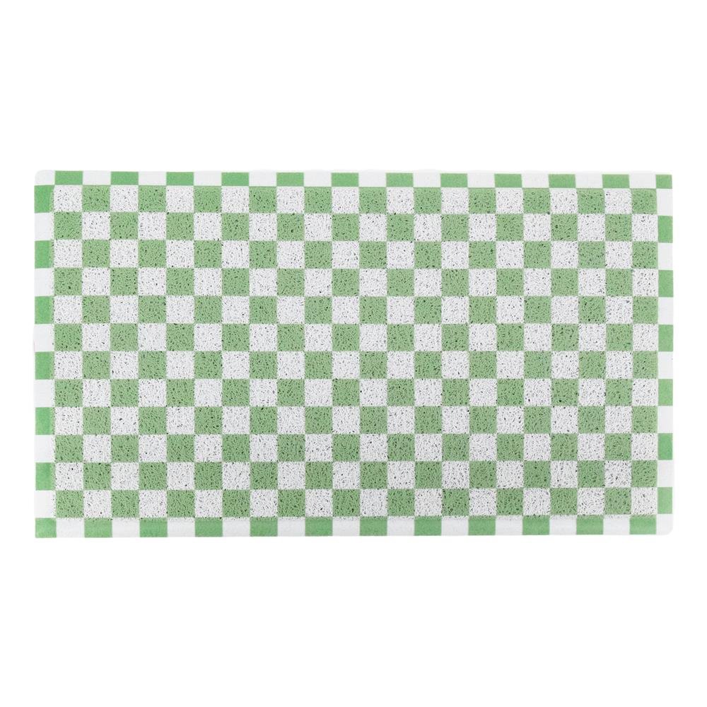 Green Checkerboard Doormat