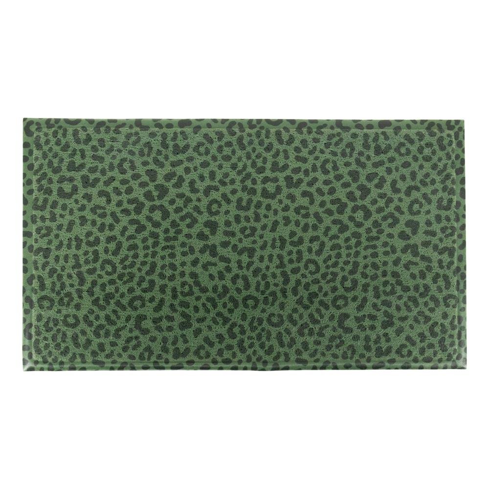 Green Leopard Doormat