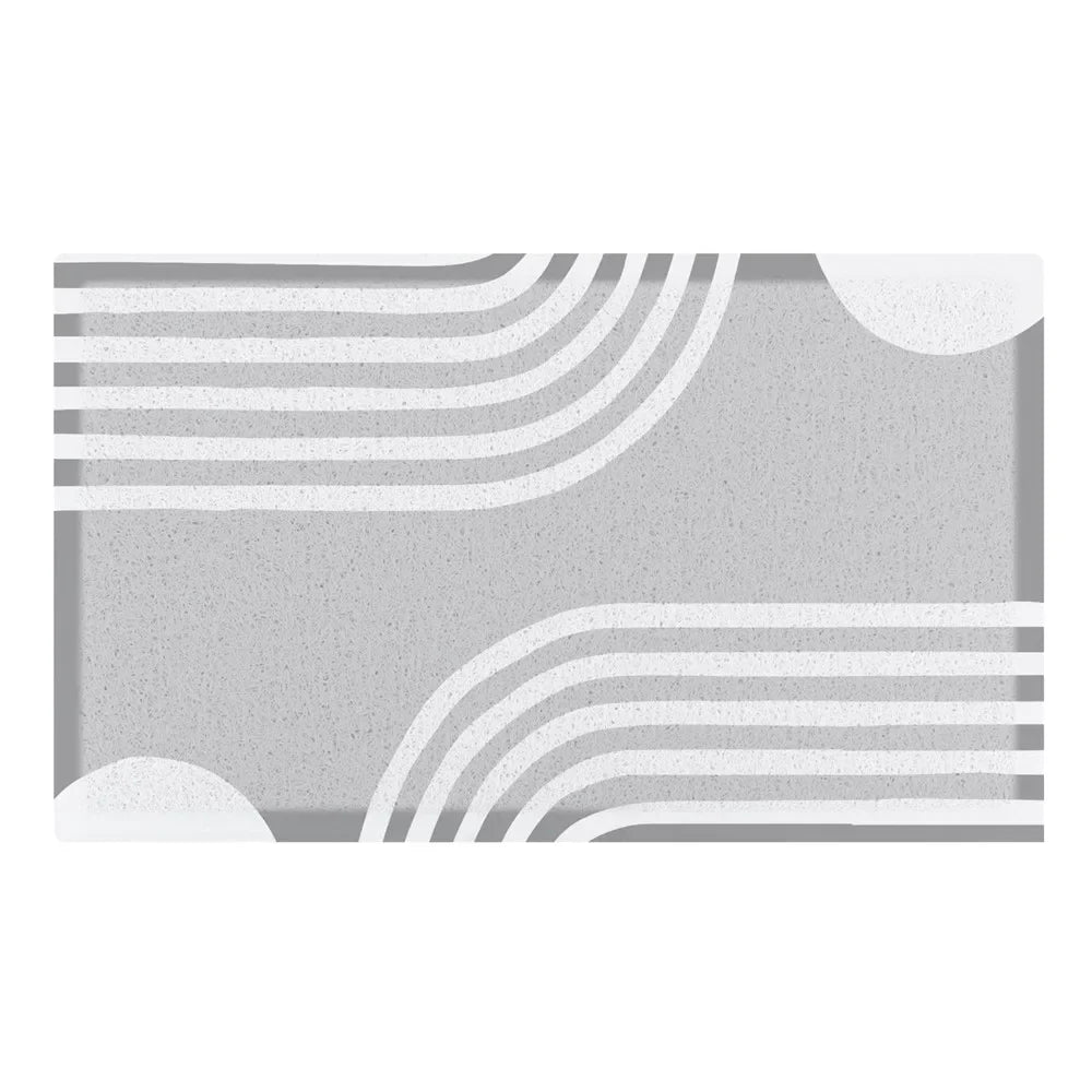 Gray Abstract Lines Indoor & Outdoor Doormat
