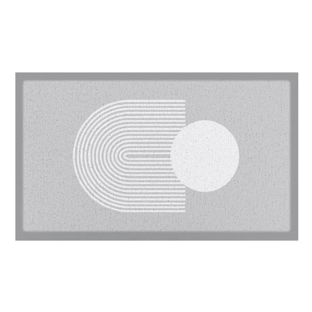 Grey Abstract Sphere Indoor & Outdoor Doormat - 70x40cm