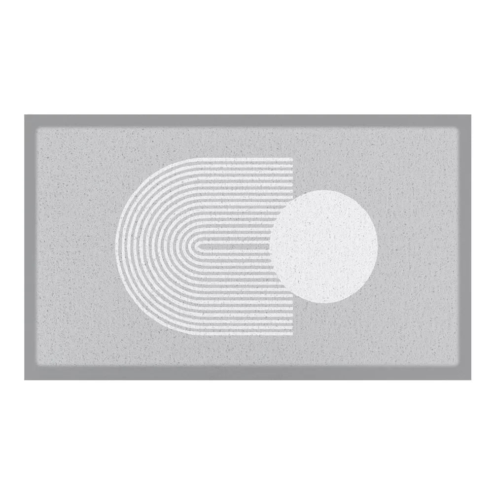 Gray Abstract Sphere Indoor & Outdoor Doormat