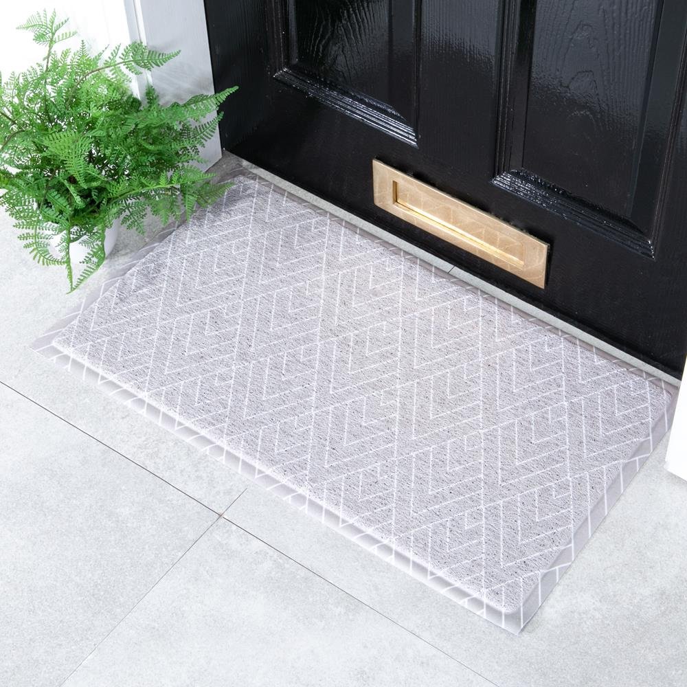 Gray Geometric Pattern Doormat