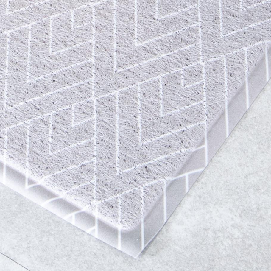 Gray Geometric Pattern Doormat