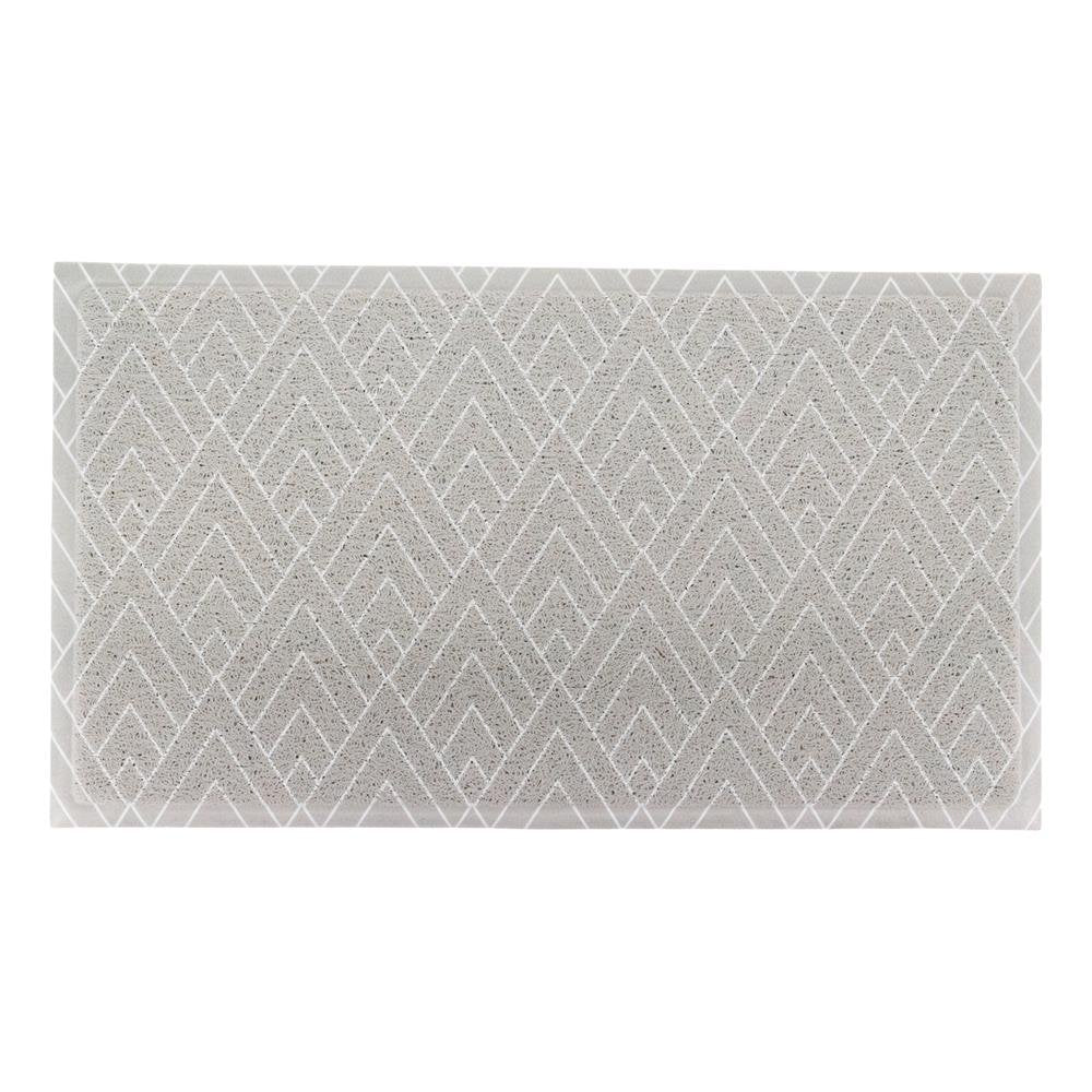 Gray Geometric Pattern Doormat