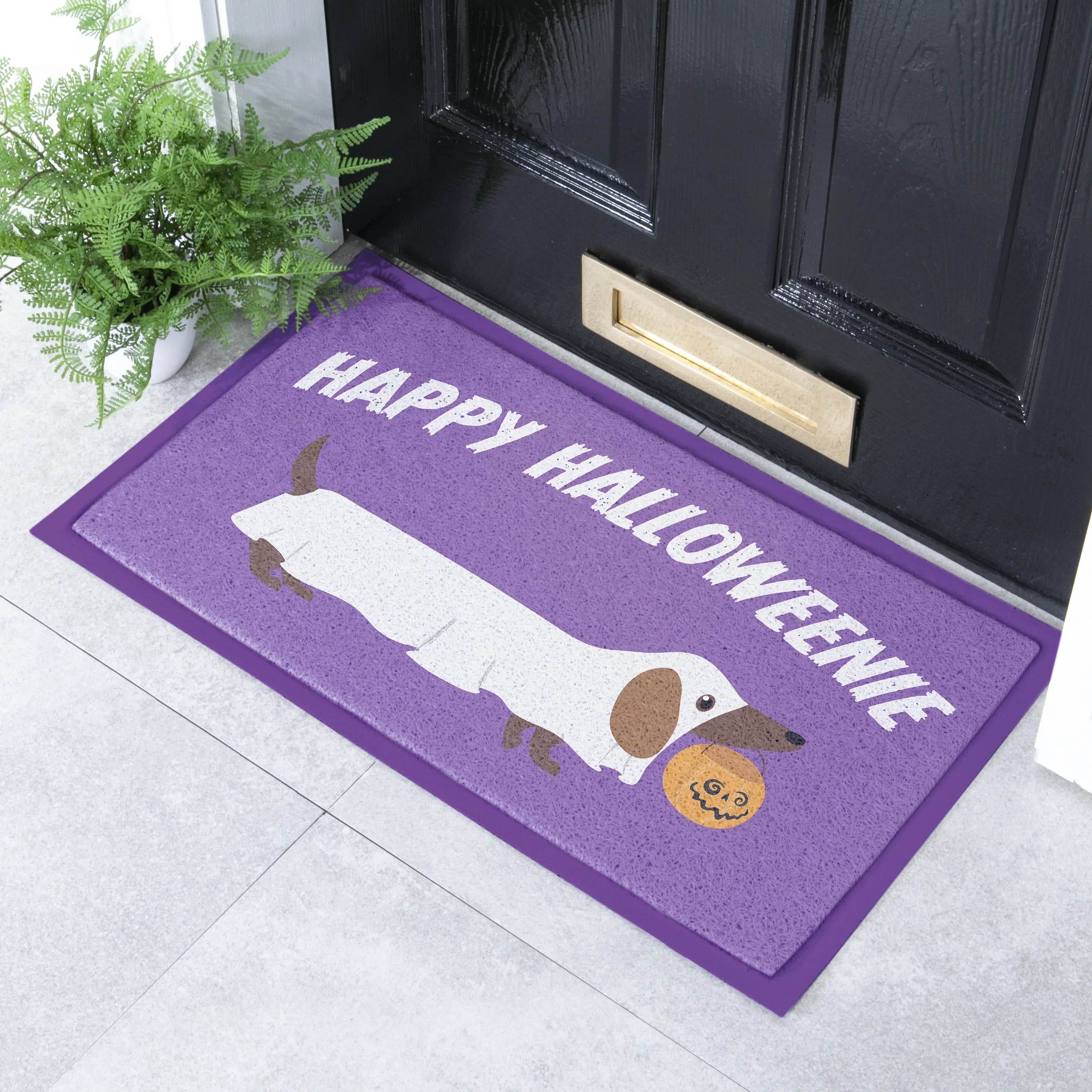 Happy Halloweenie Doormat