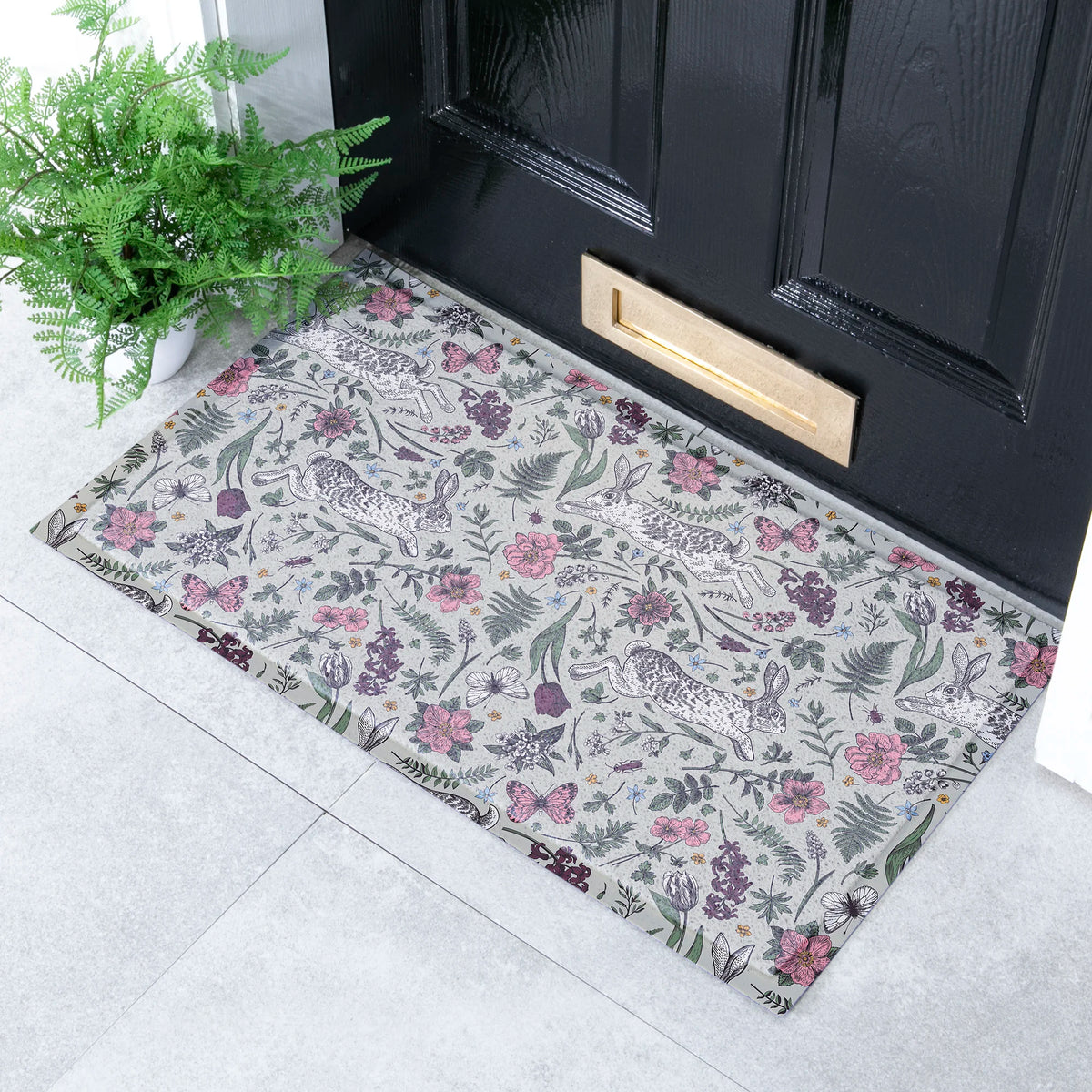 Hare Wildflowers Doormat