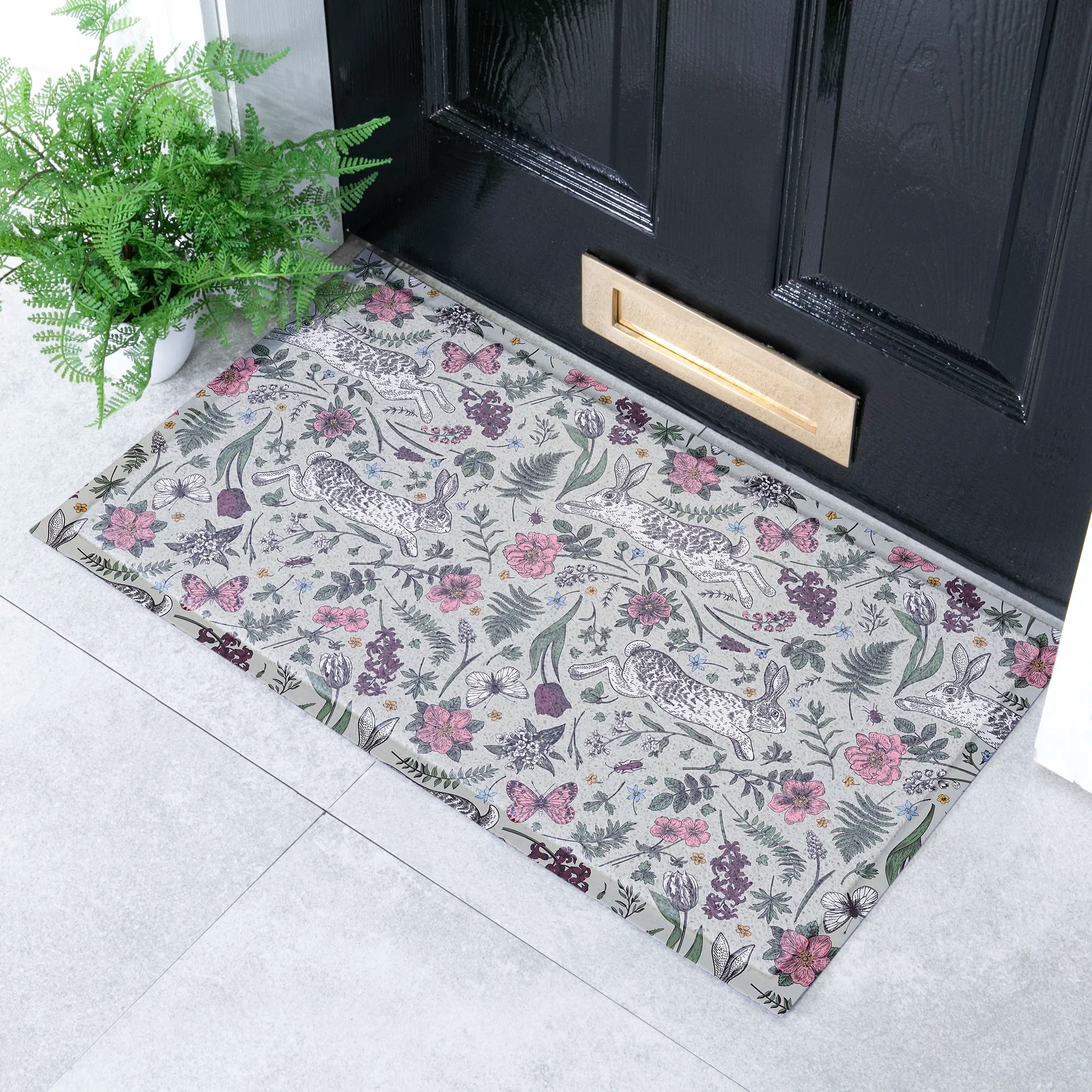 Hare Wildflowers Doormat