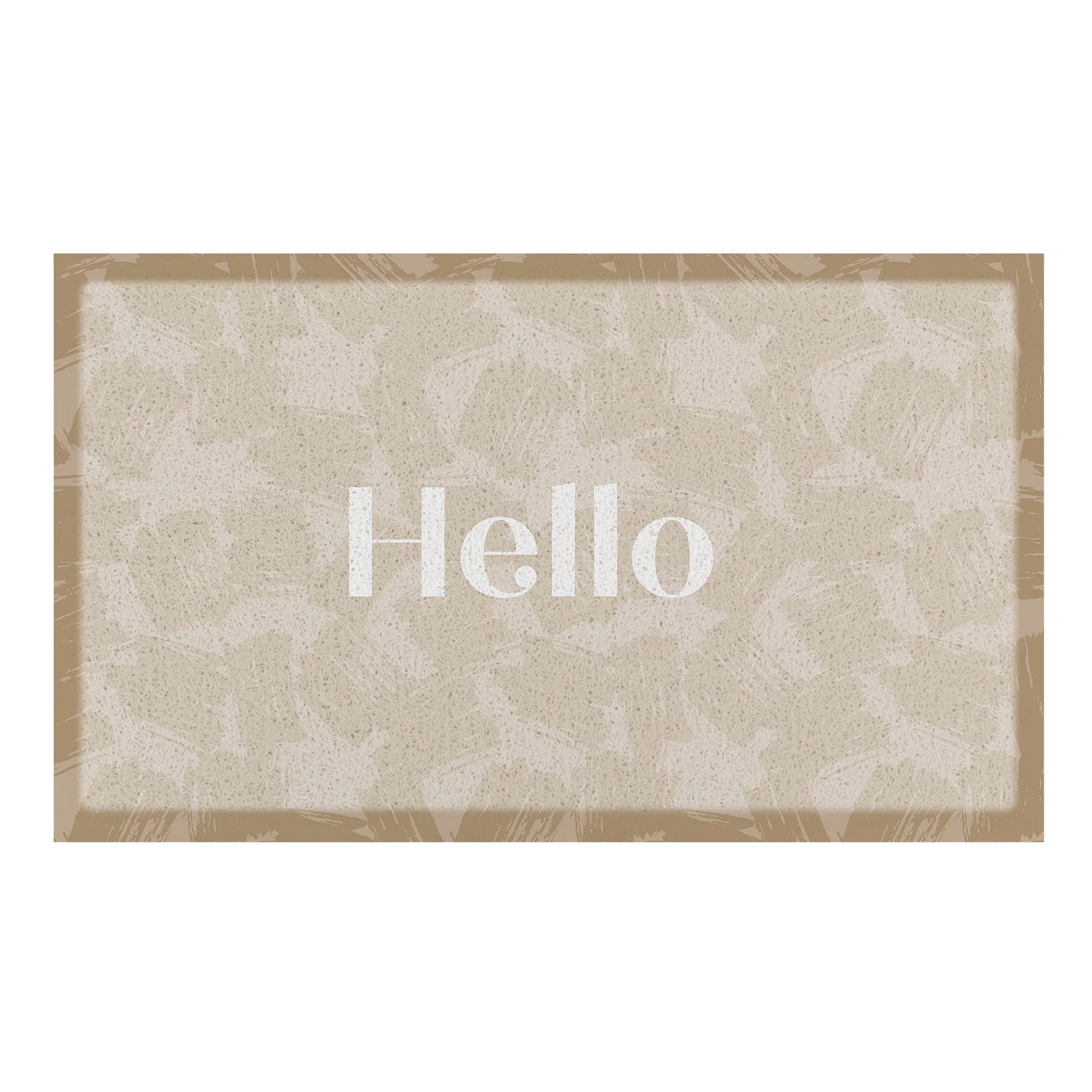 Mocha Brush Hello Doormat (70 x 40cm)