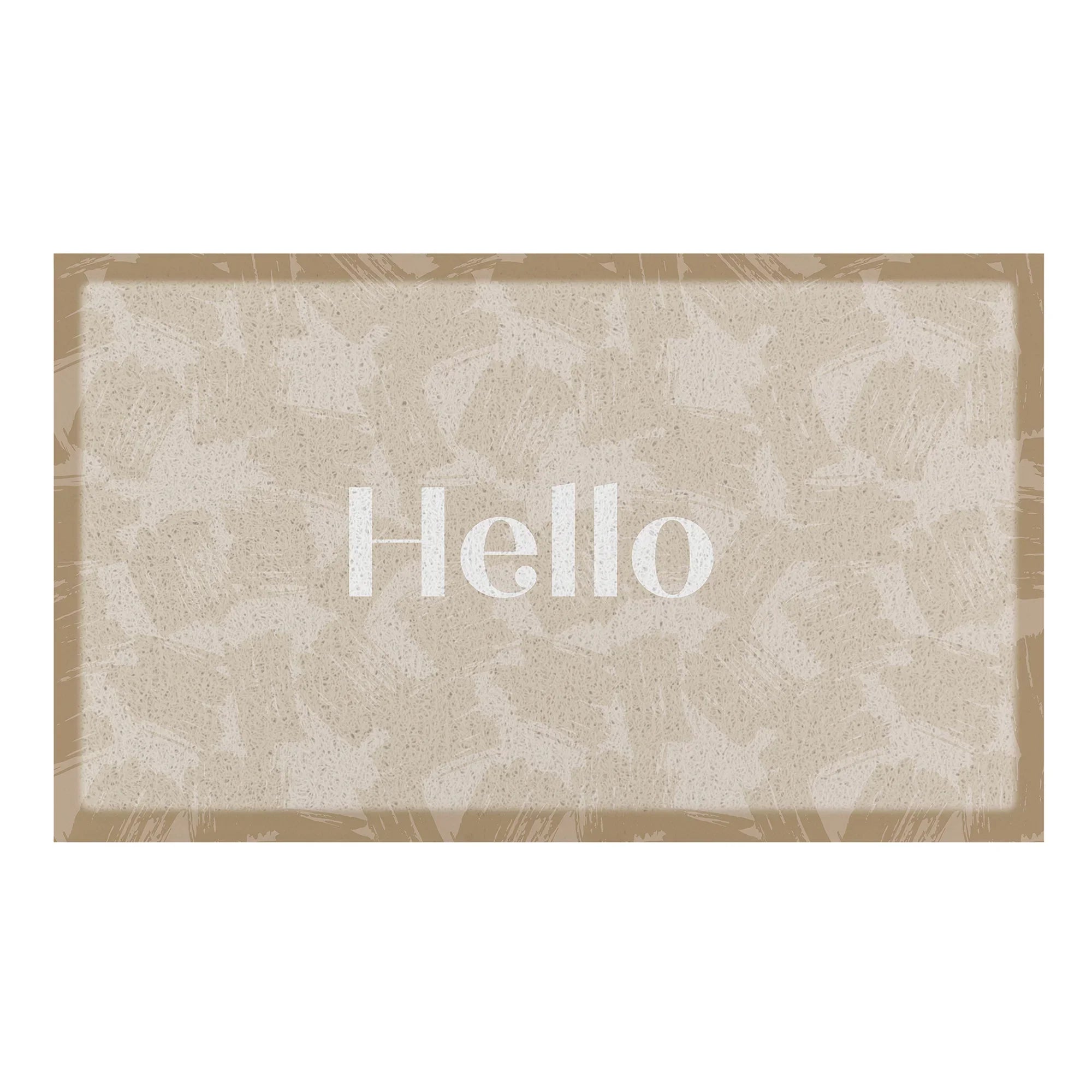 Mocha Brush Hello Doormat