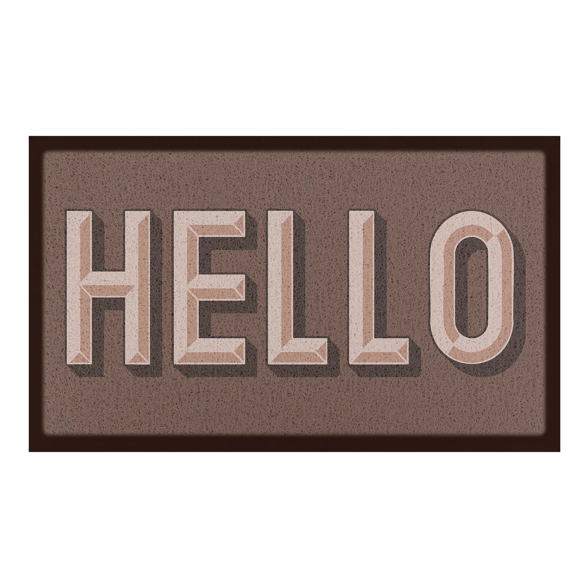 Hello Chocolate Brown Doormat