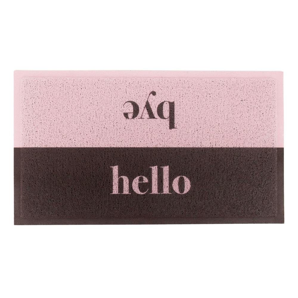 Pink Hello Bye Doormat