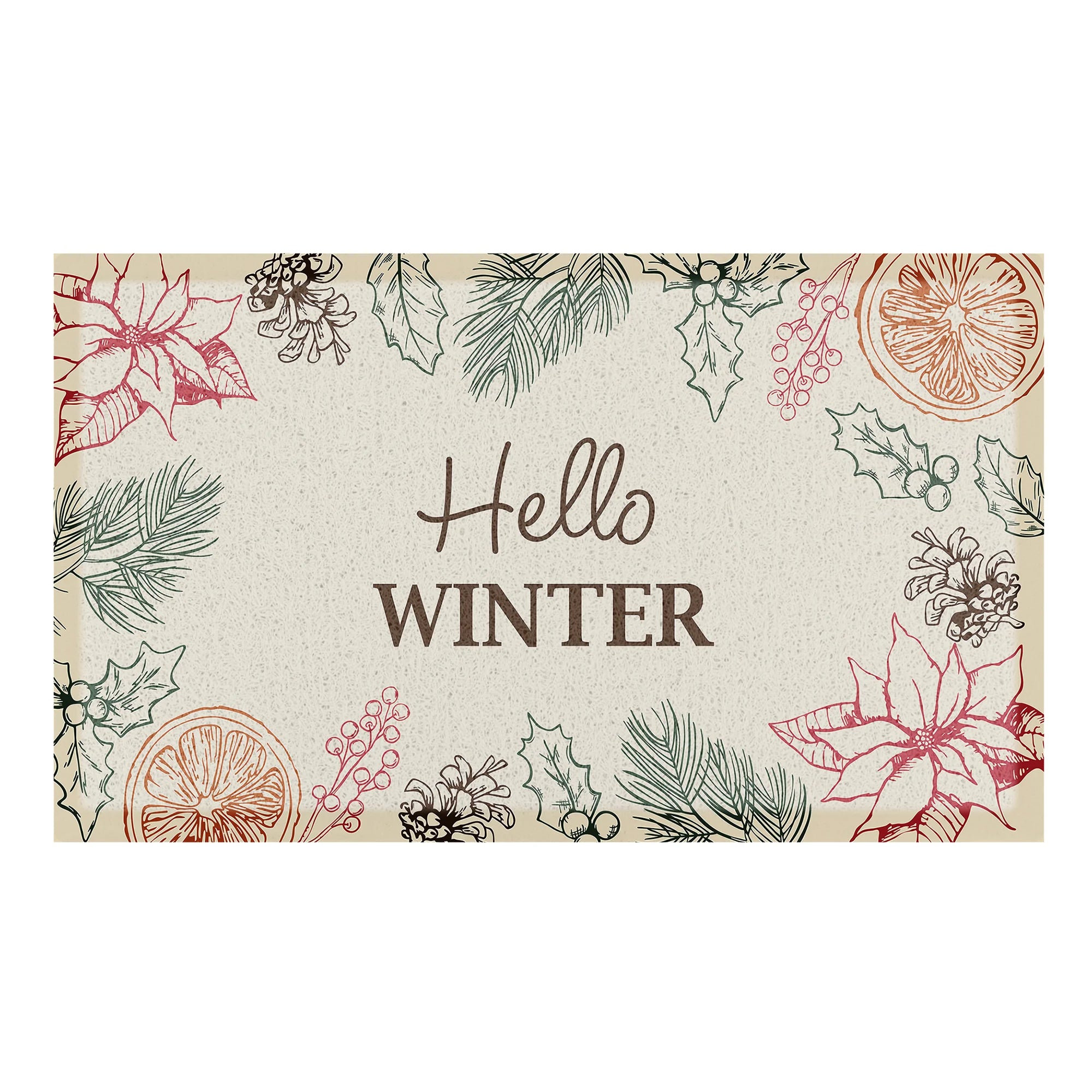 Hello Winter Indoor Outdoor Doormat
