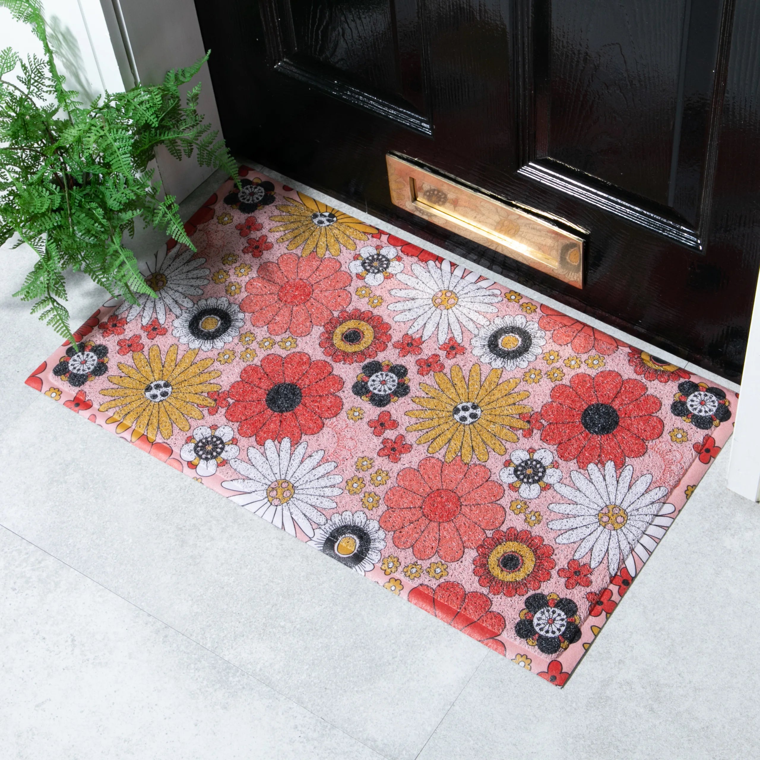 70's Style Floral Doormat x Hannah Maria Designs