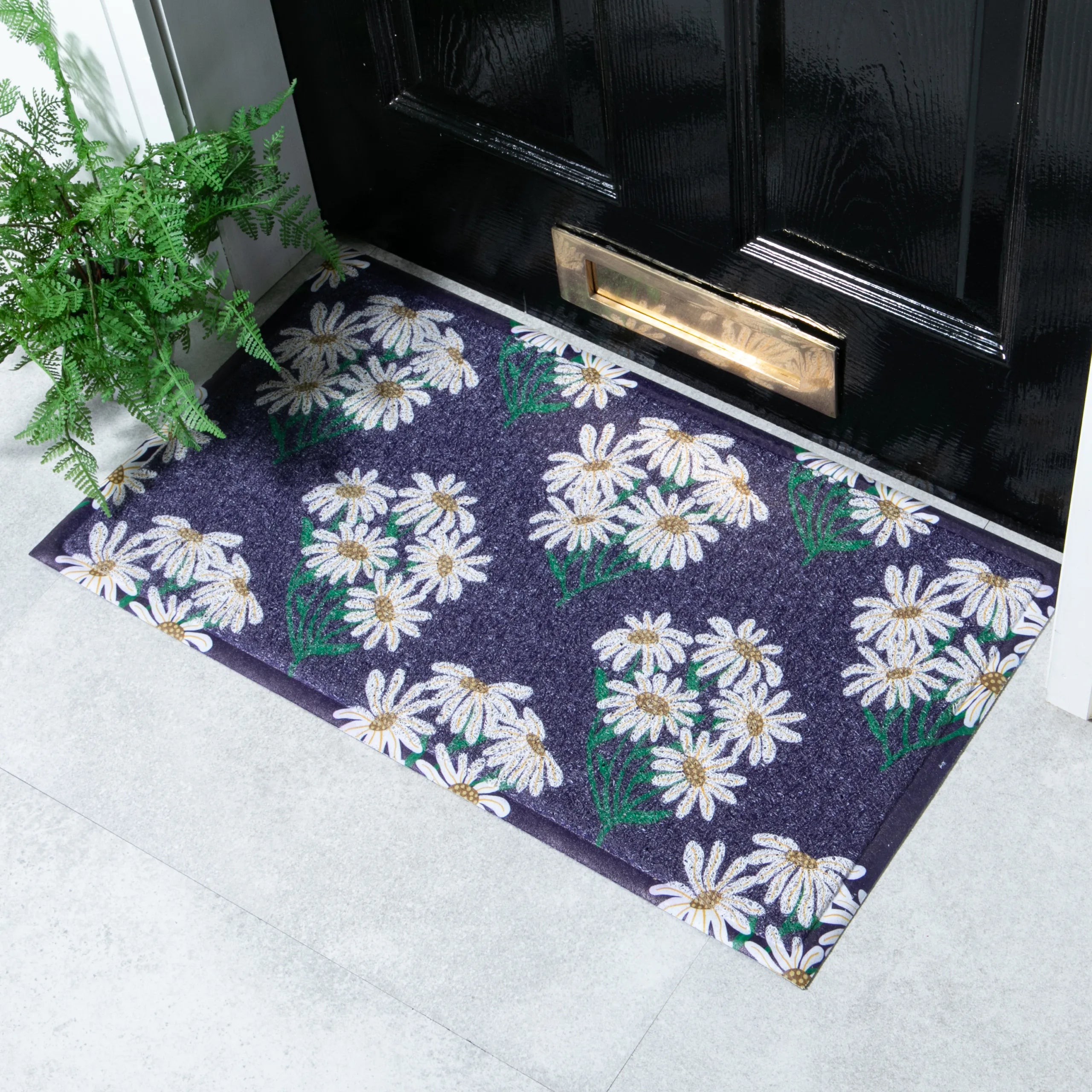 Blue Daisies Doormat x Hannah Maria Designs