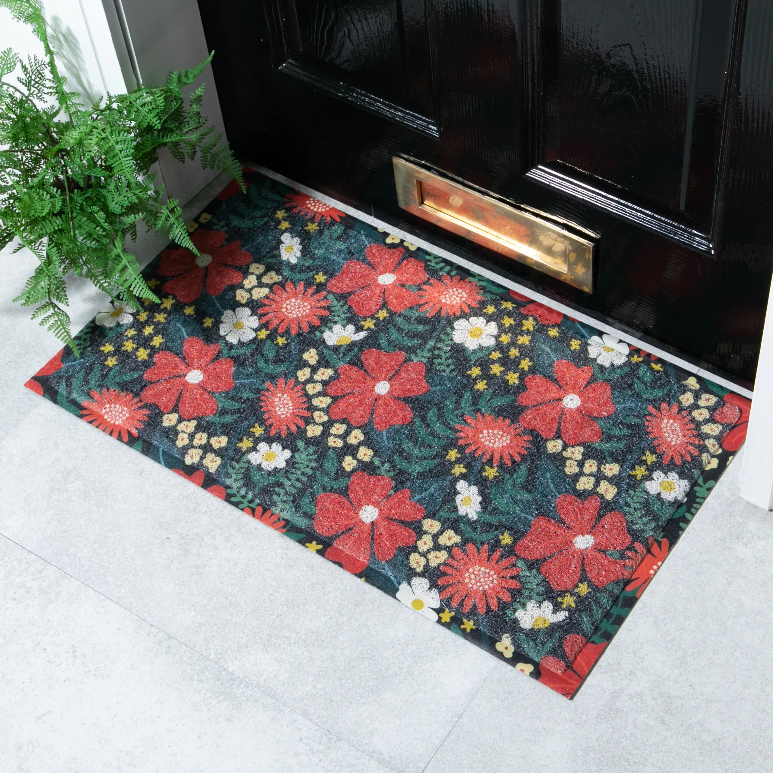 Garden Floral Retro Autumn Doormat x Hannah Maria Designs