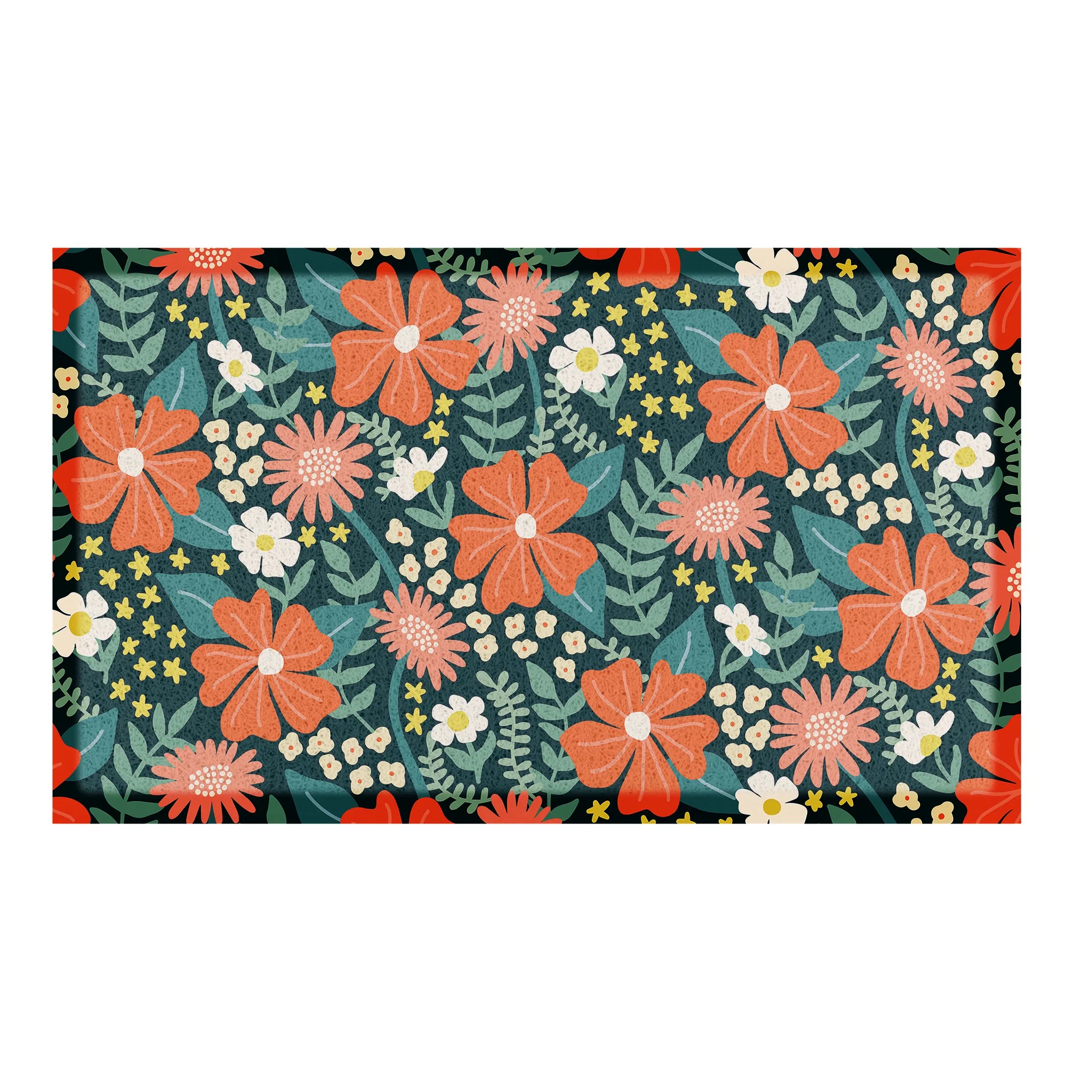Garden Floral Retro Autumn Doormat x Hannah Maria Designs