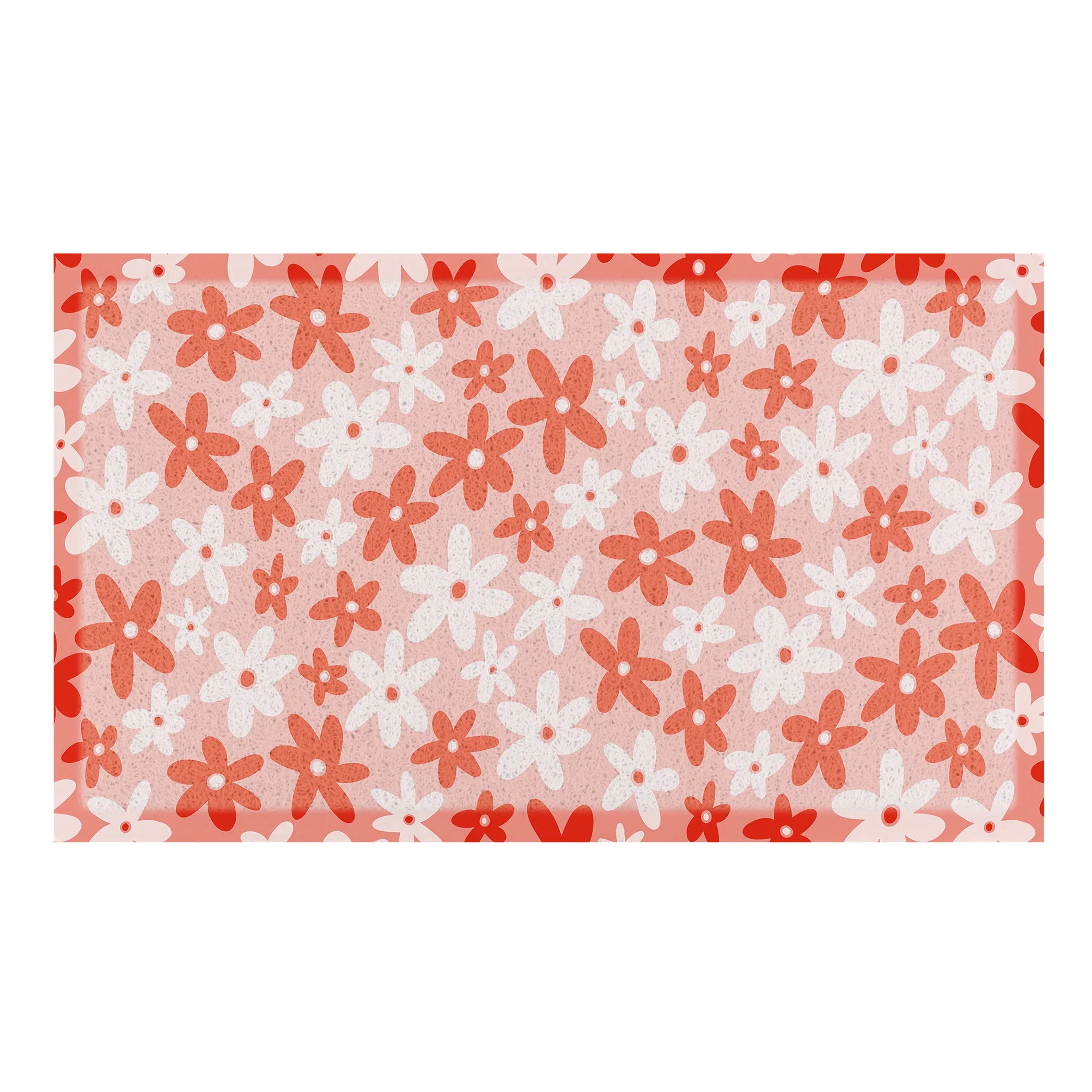 Pink Red Floral Doormat x Hannah Maria Designs