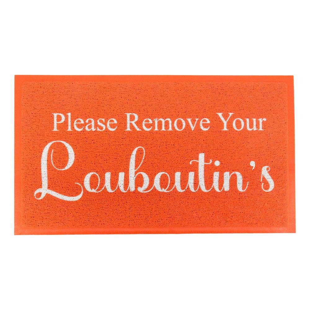 Red Please Remove Your Louboutins Doormat