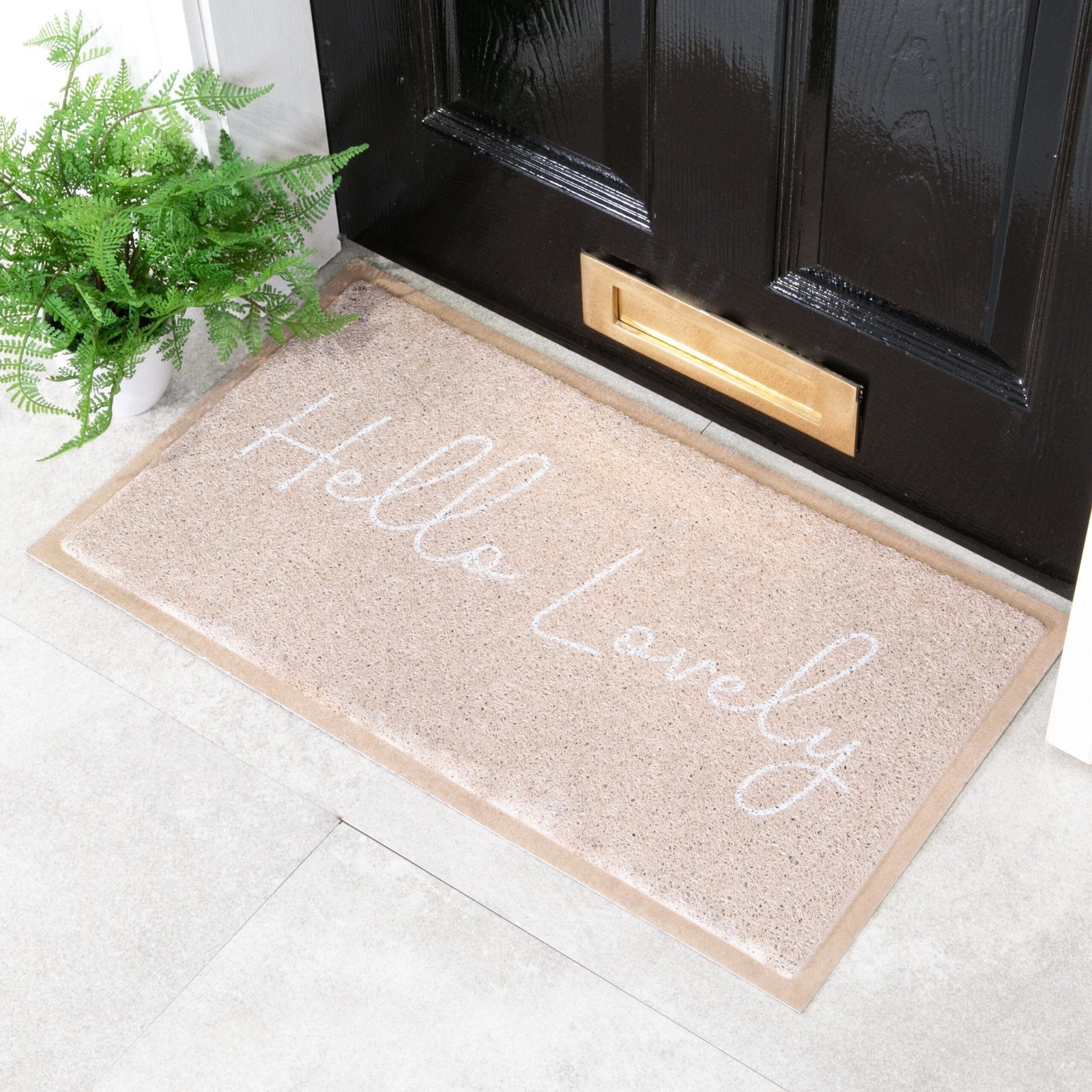 Beige Hello Lovely Doormat