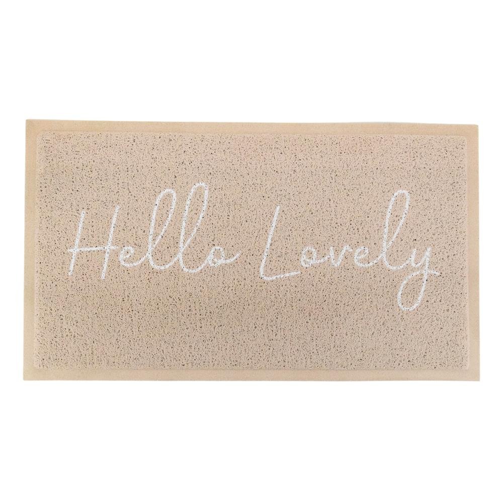Beige Hello Lovely Doormat (70 x 40cm)