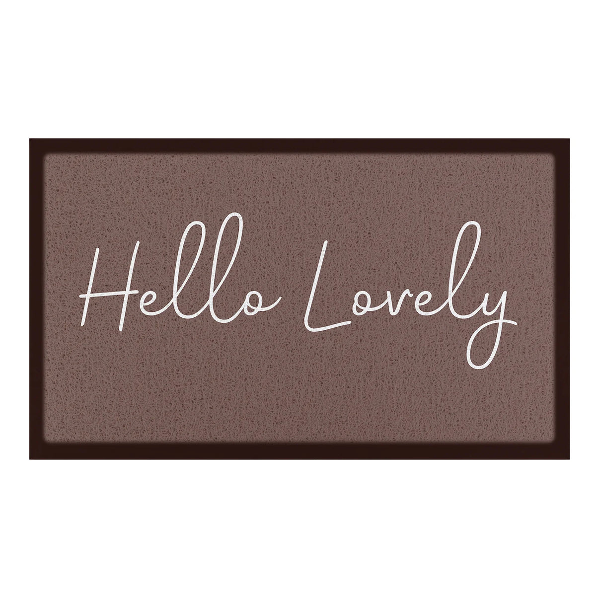 Hello Lovely Chocolate Brown Doormat