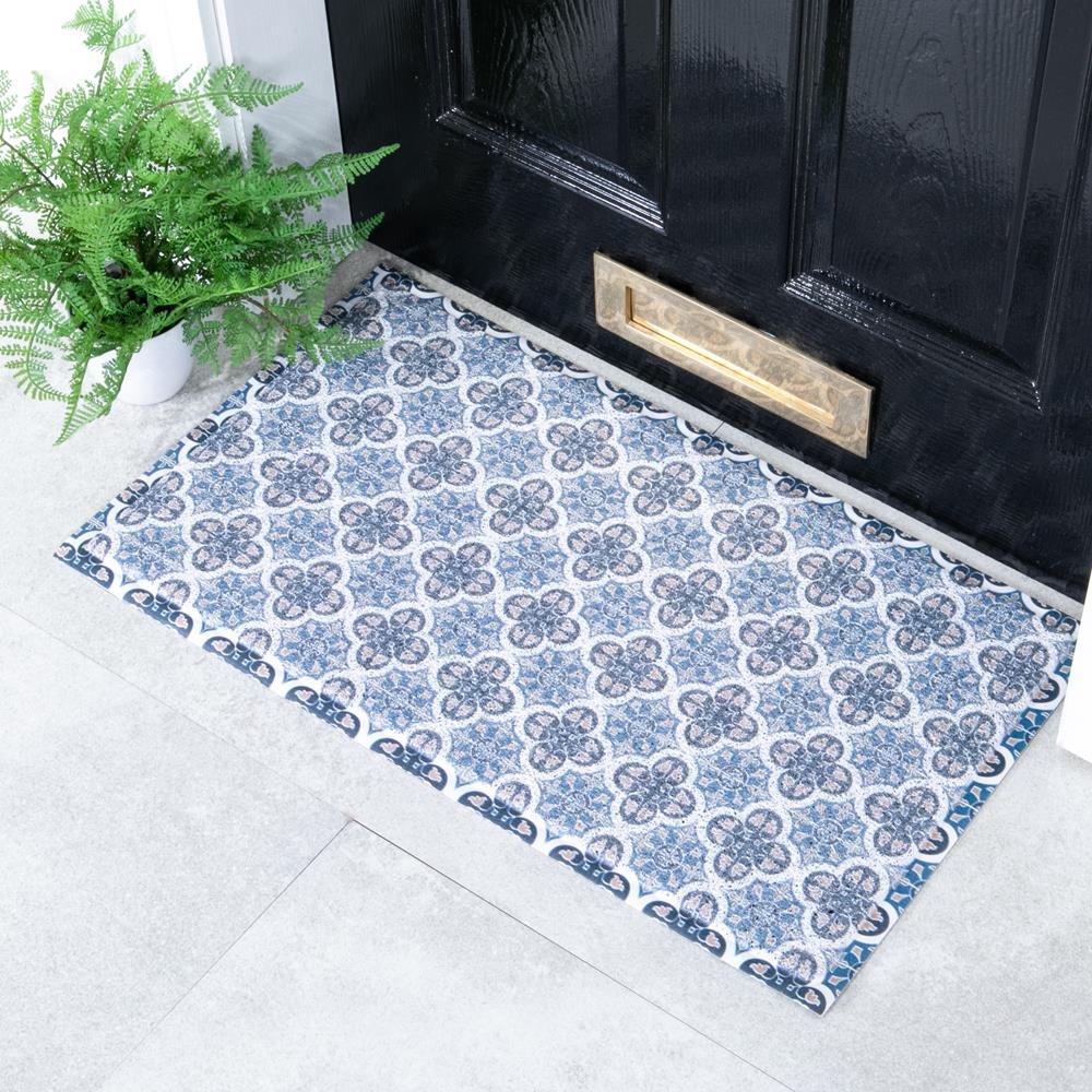Blue Blue Mosaic Doormat