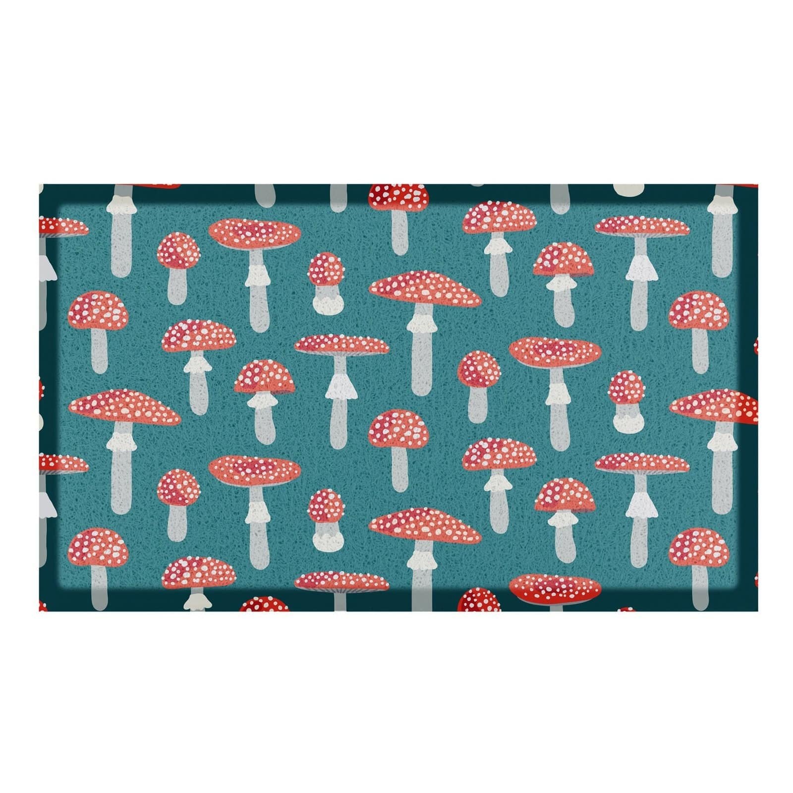 Agaric Mushroom Pattern Doormat