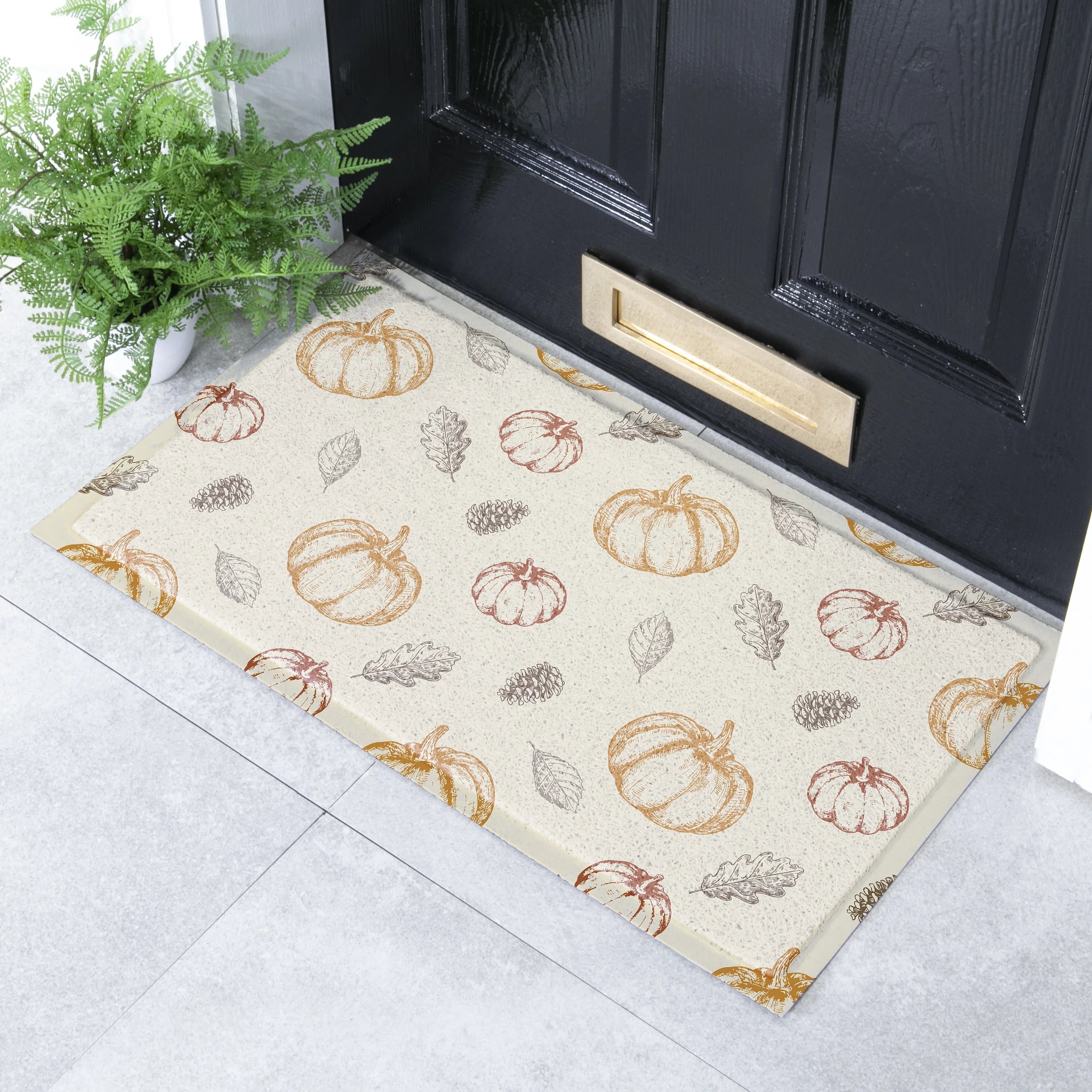 Sketch Pumpkin Pattern Doormat