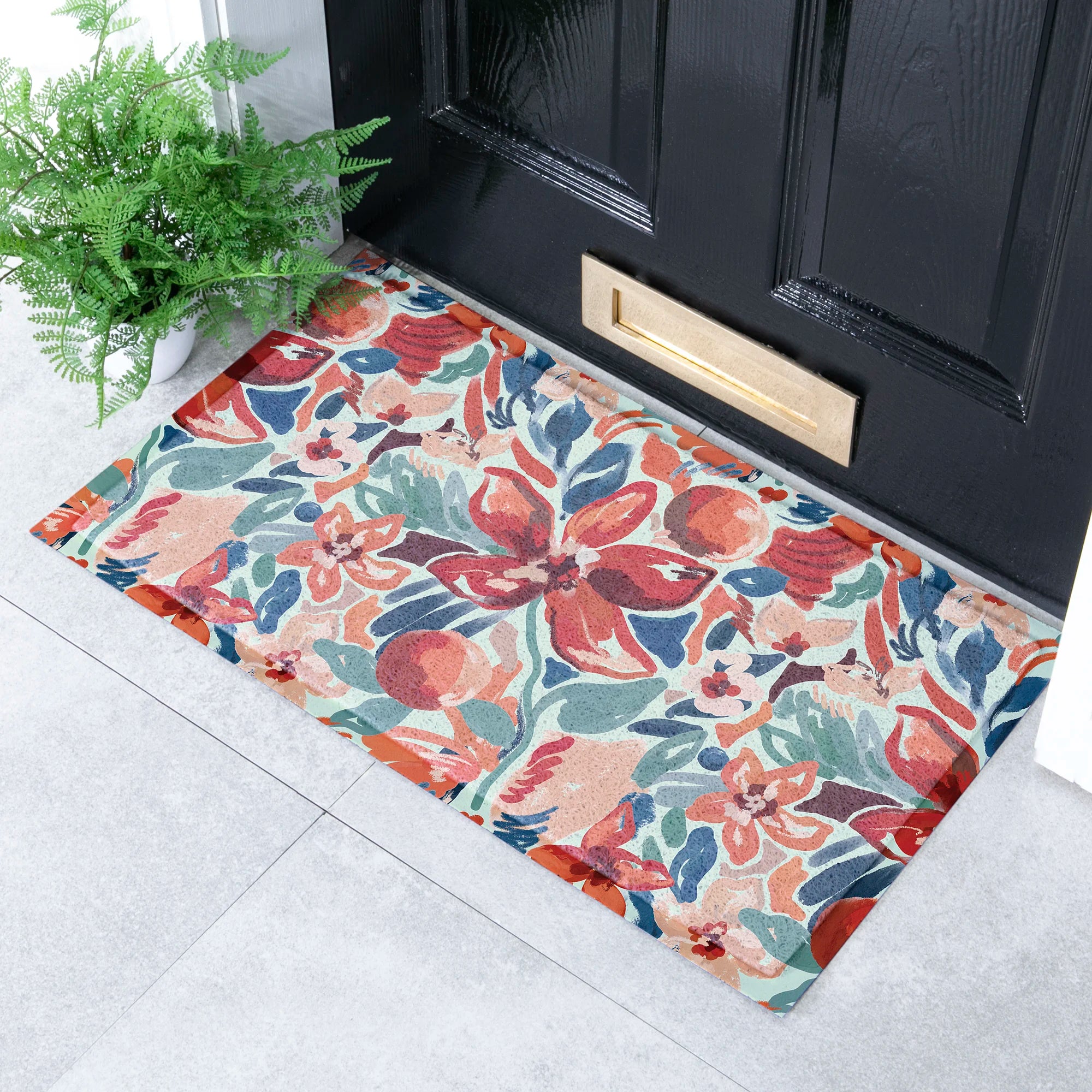 Red Lilys Doormat