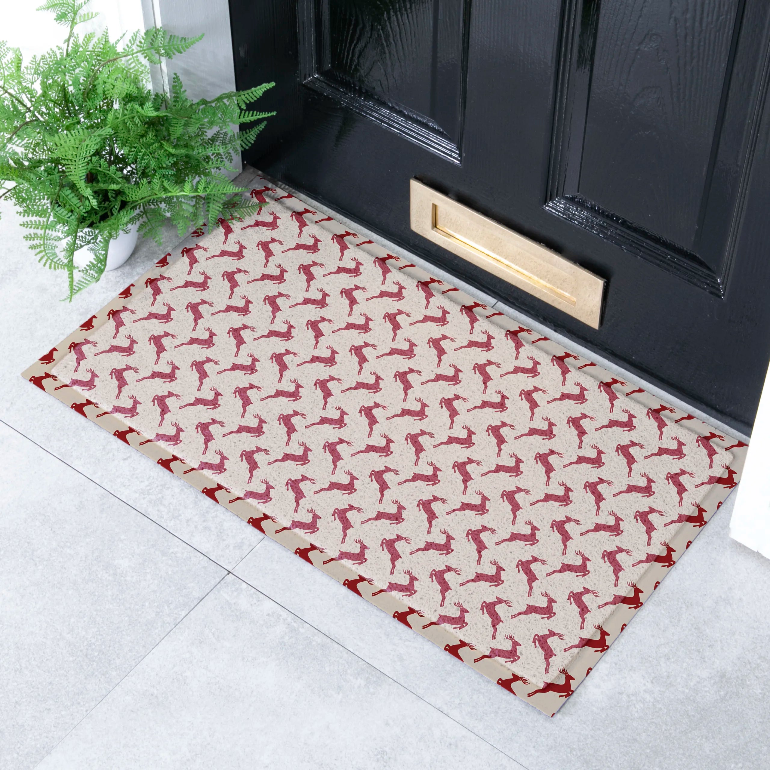Jumping Reindeer Doormat