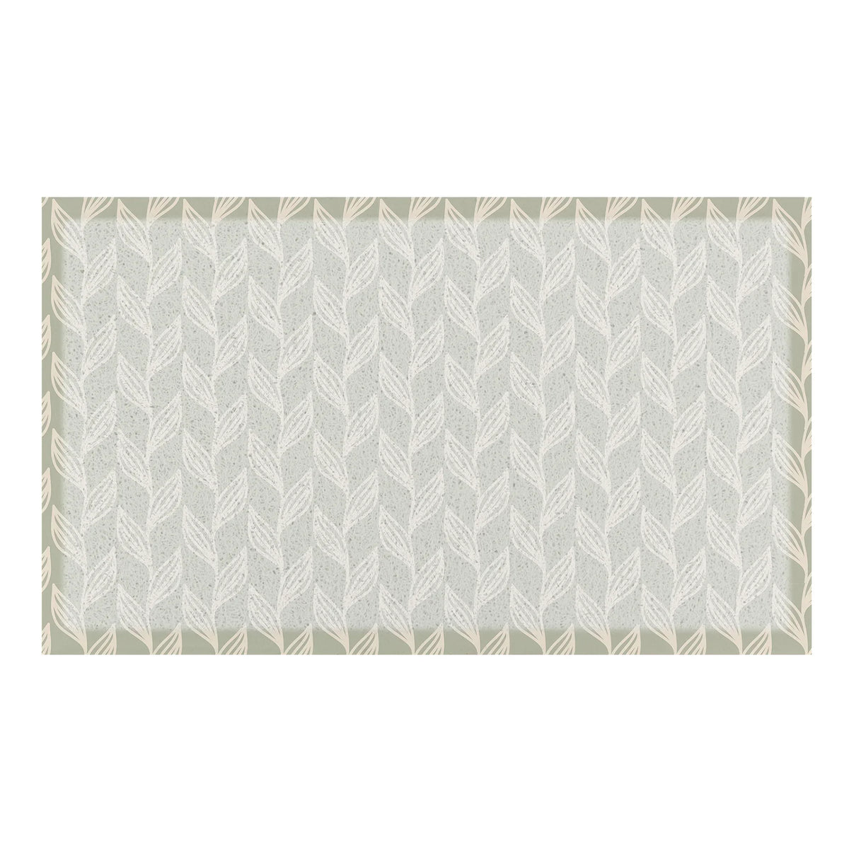 Leaf Chevron Sage Green Doormat