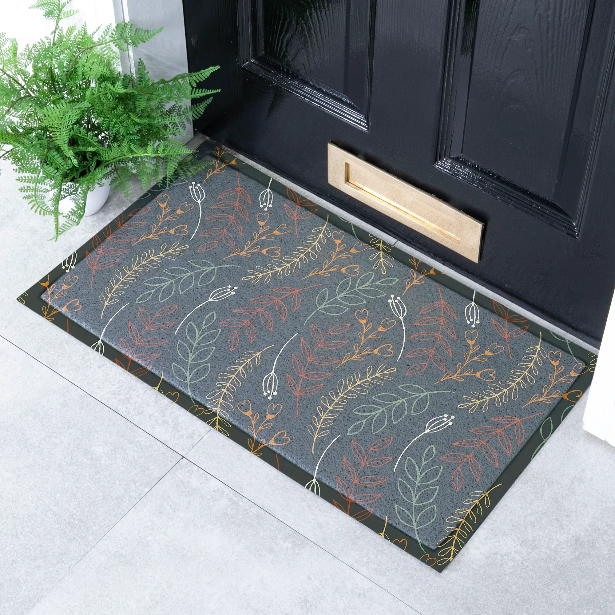 Scribbly Autumn Leaves Doormat