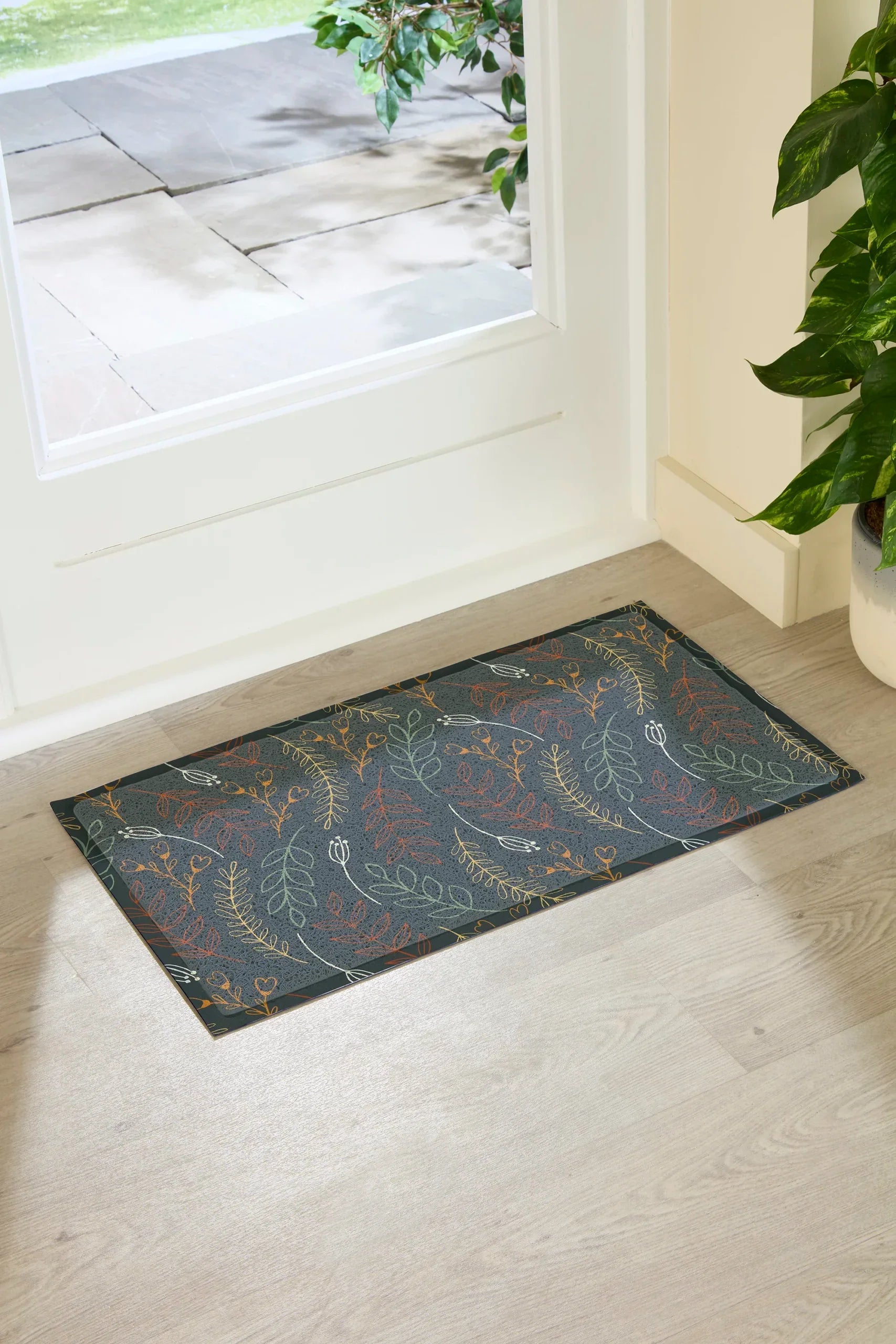 Scribbly Autumn Leaves Doormat