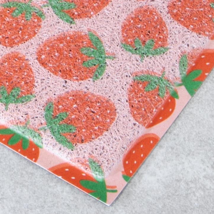 Pink Strawberry Pattern Doormat