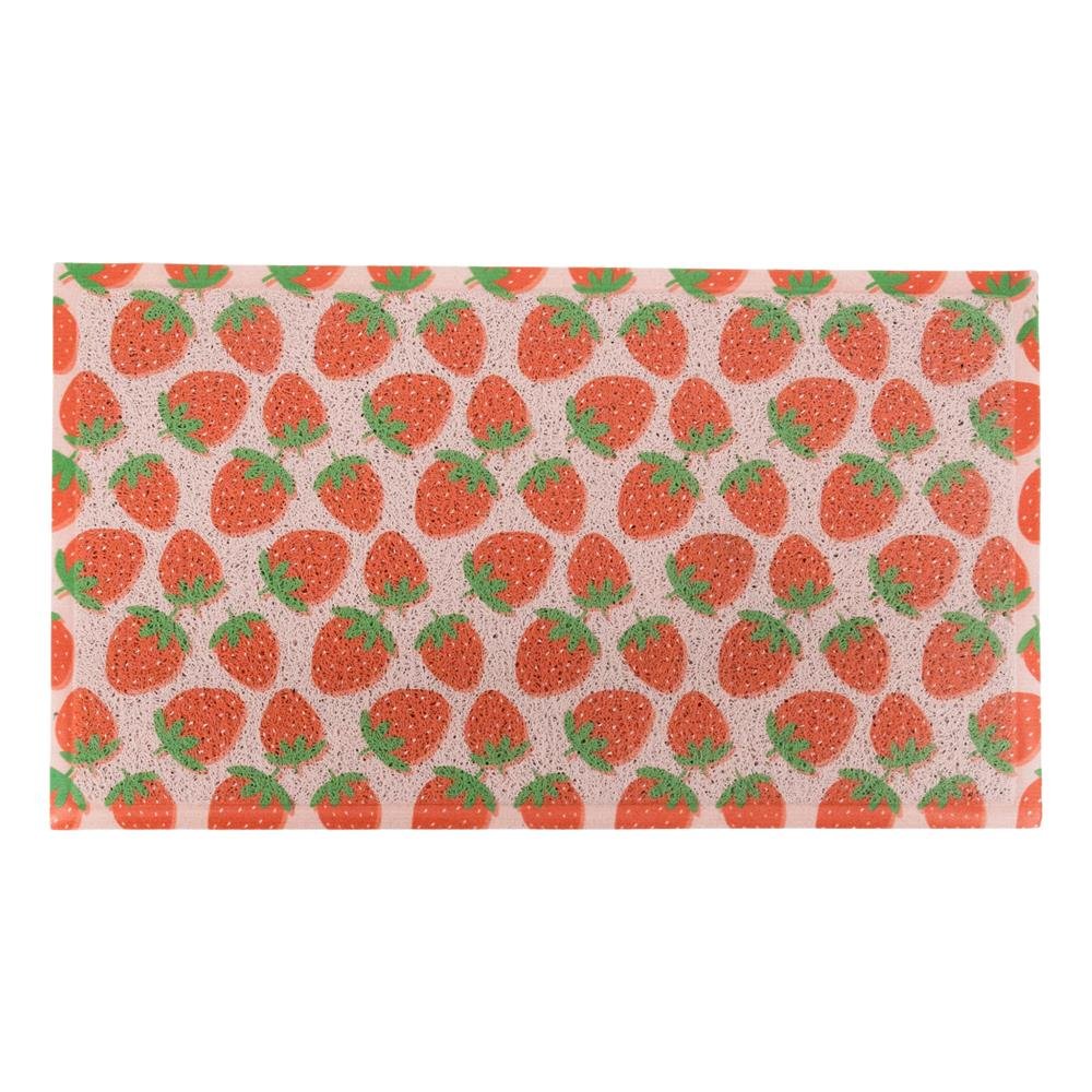 Pink Strawberry Pattern Doormat