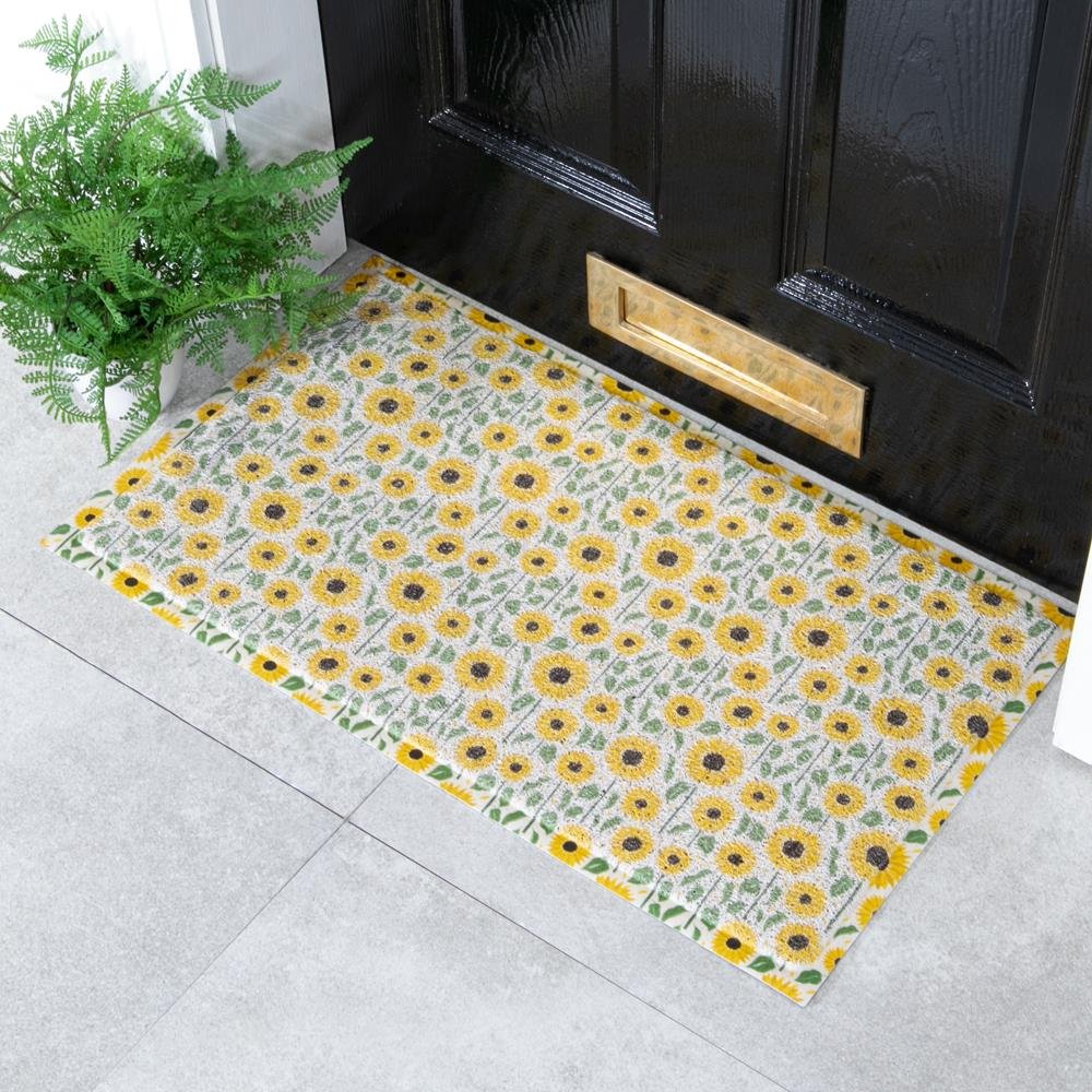 Yellow Sunflower Pattern Doormat