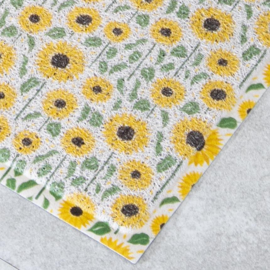 Yellow Sunflower Pattern Doormat