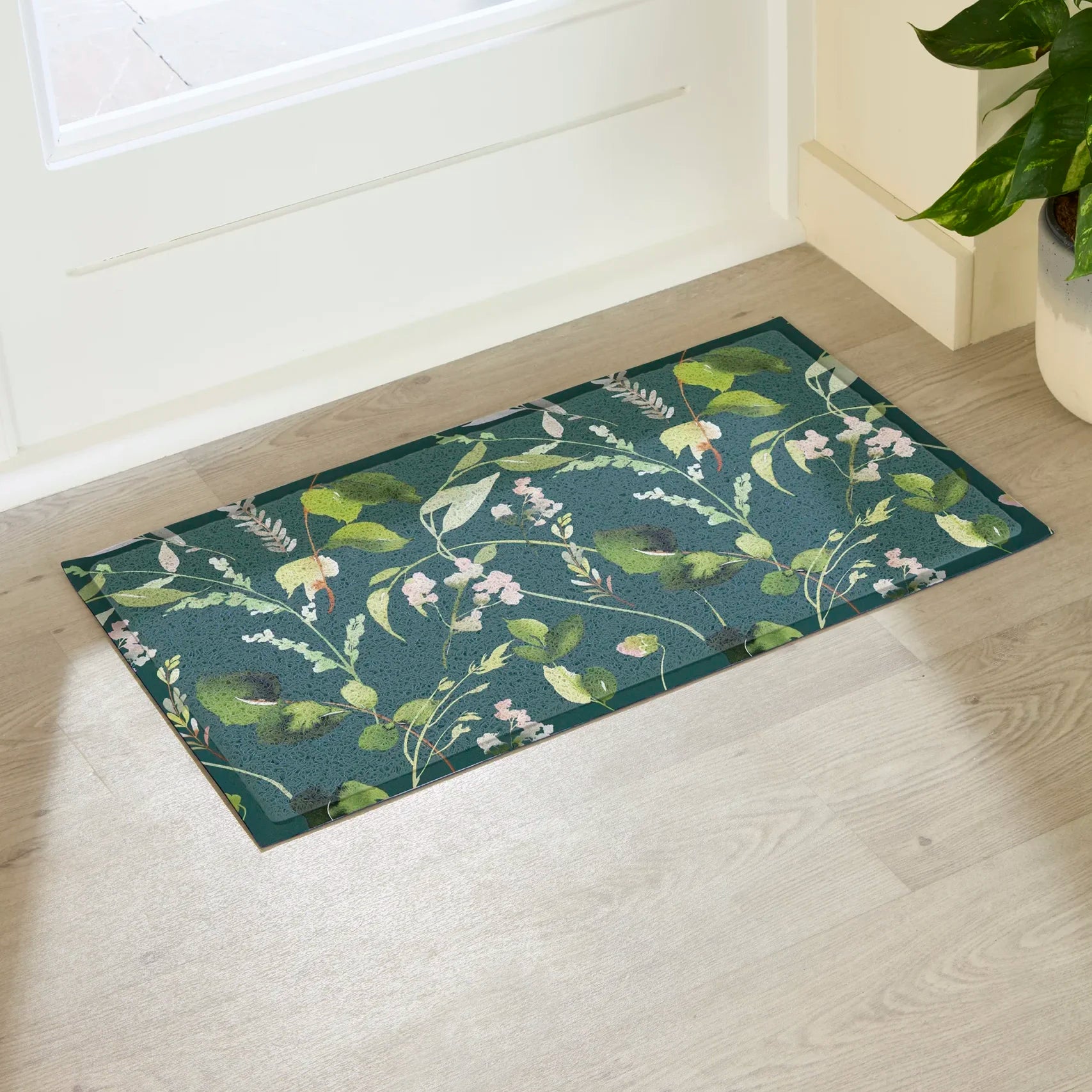 Watercolour Leaves Doormat (70 x 40cm)