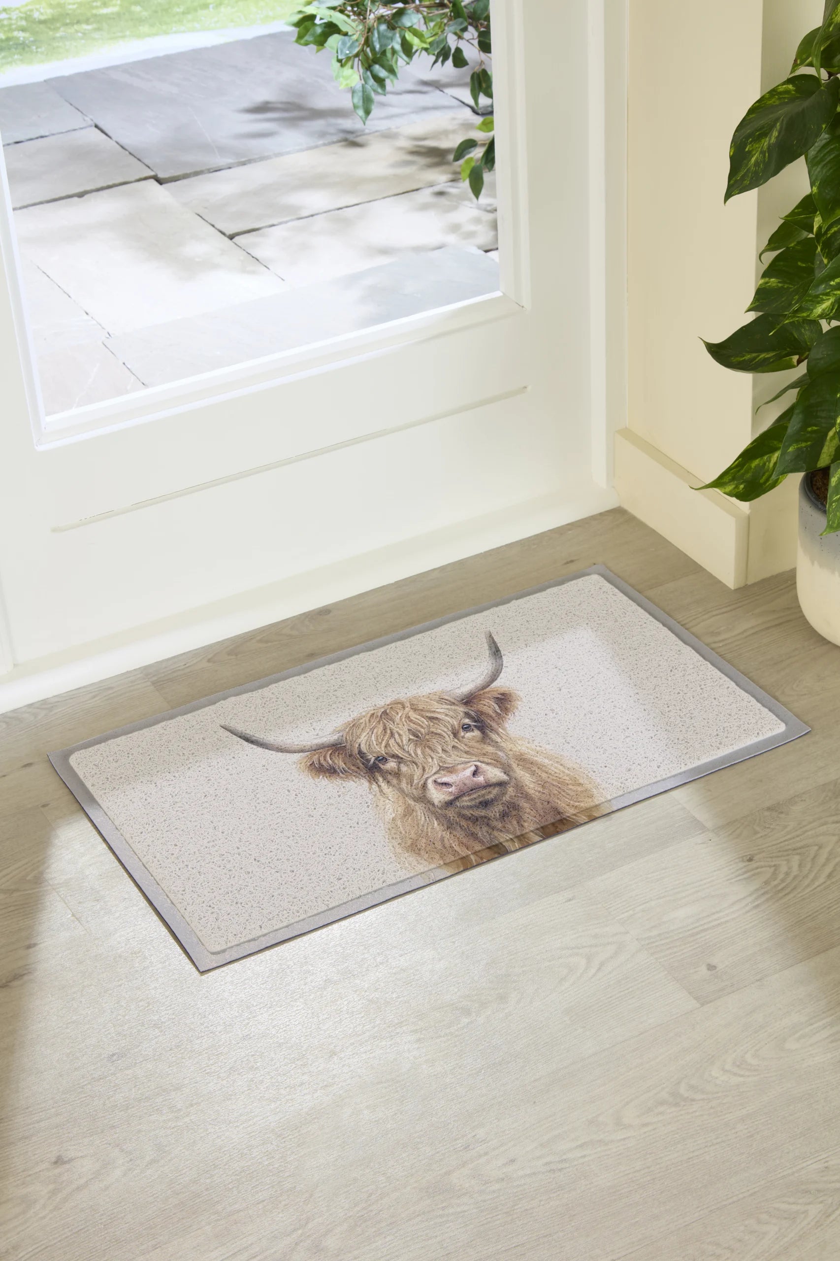 Beige Highland Cow Doormat