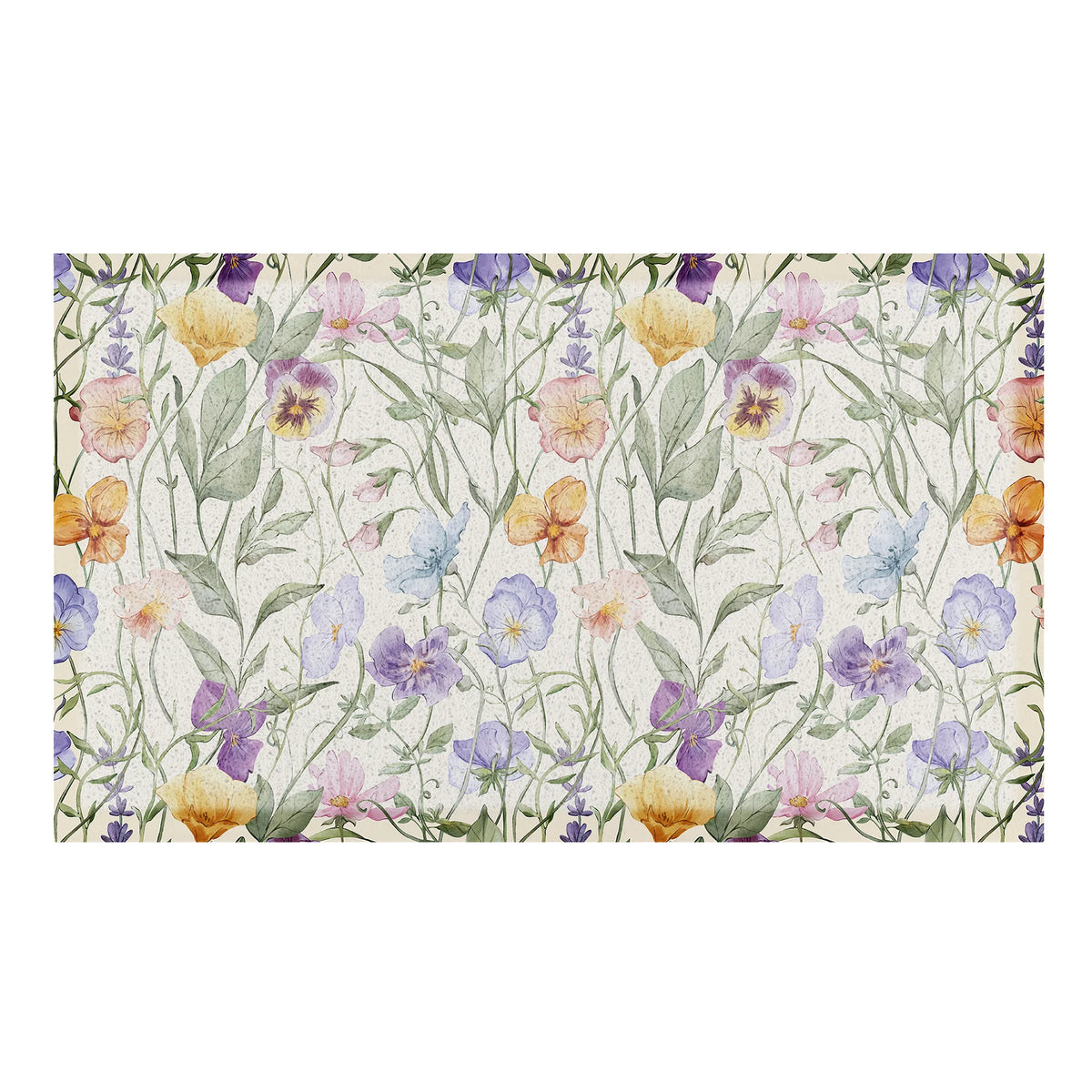 Watercolour Wild Flowers Doormat