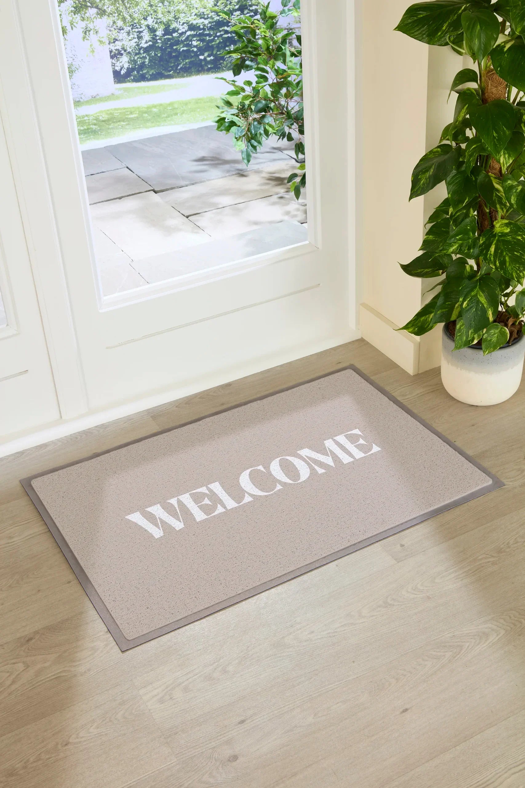 Beige Welcome Doormat