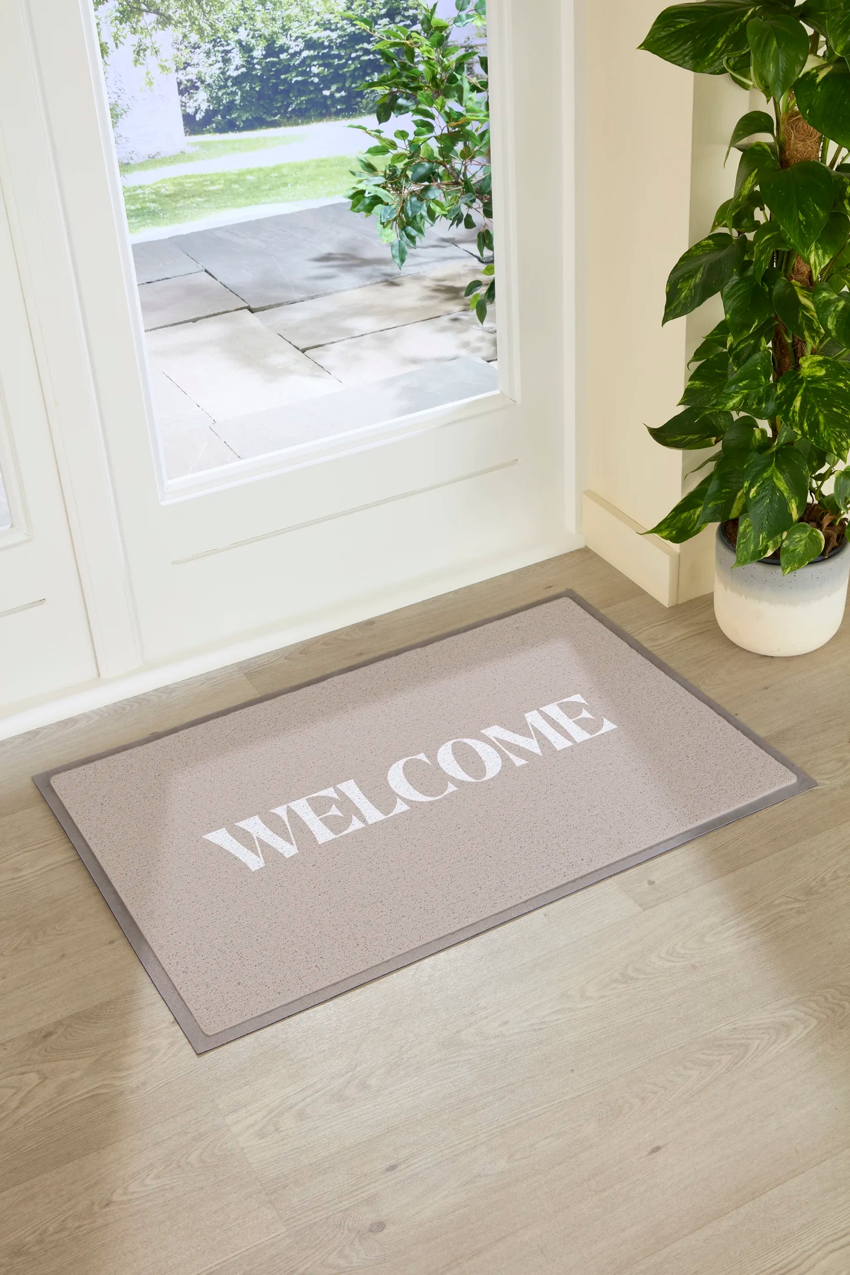 Beige Welcome Doormat