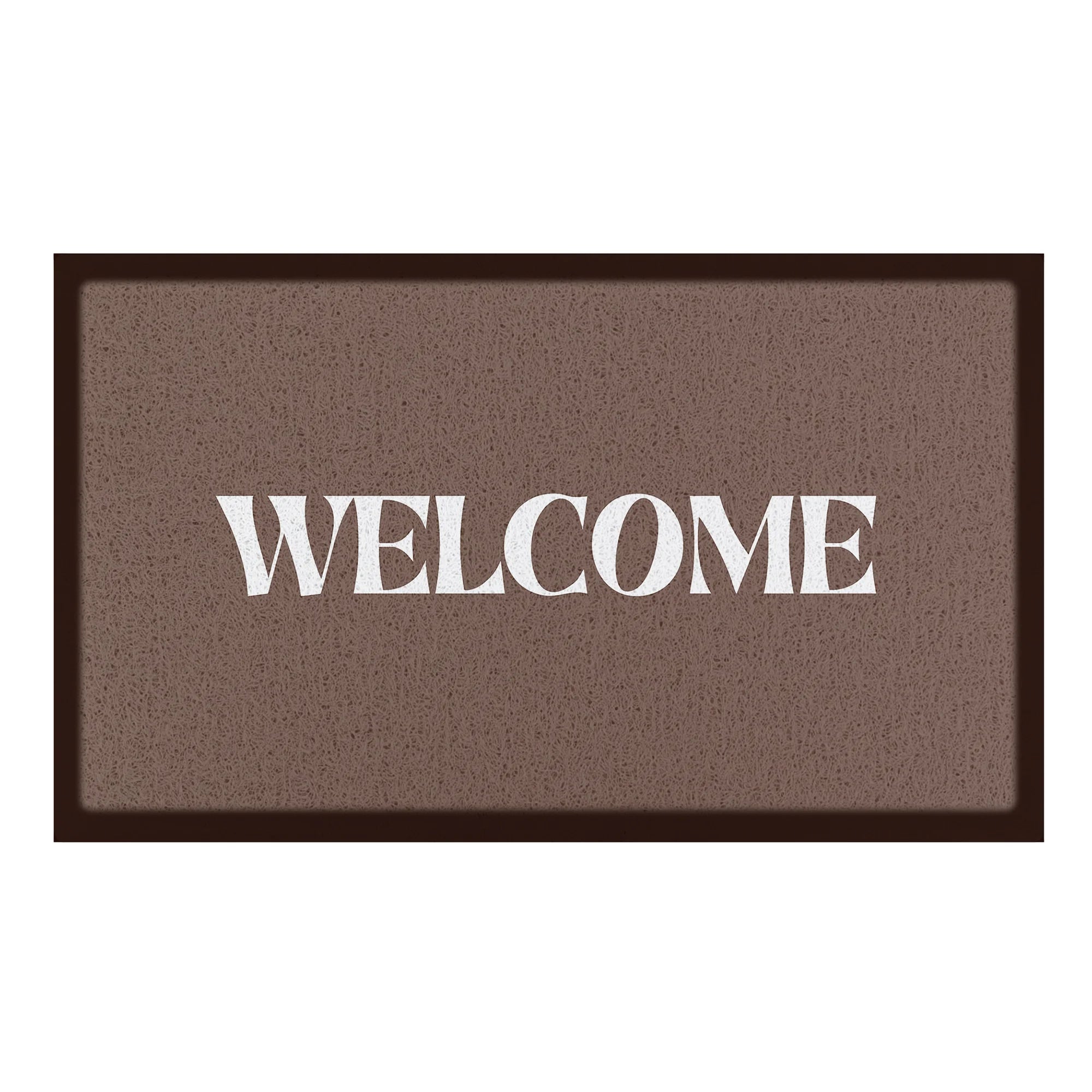 Welcome Chocolate Brown Doormat (70 x 40cm)