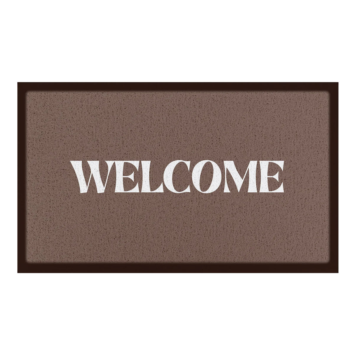 Welcome Chocolate Brown Doormat