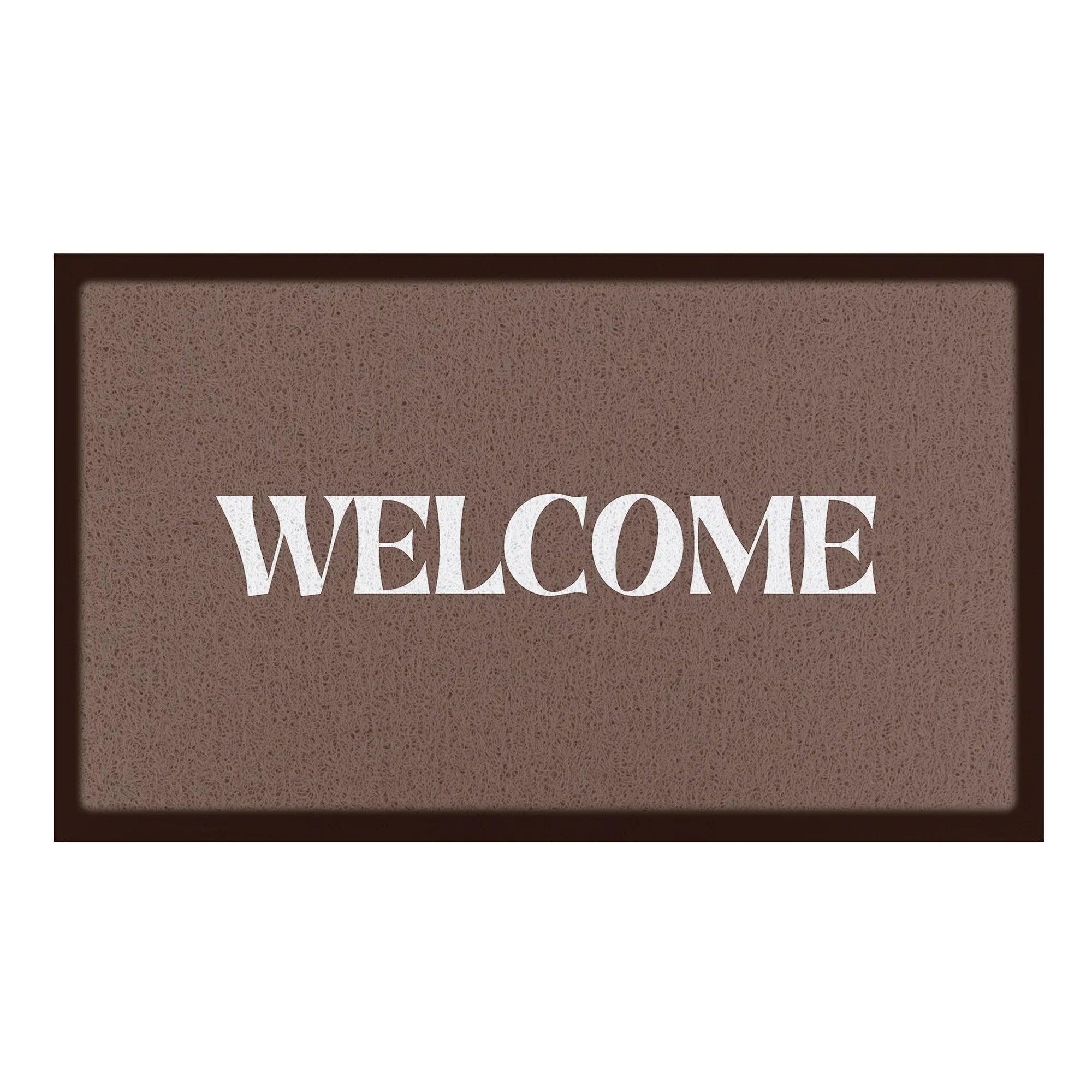 Welcome Chocolate Brown Doormat