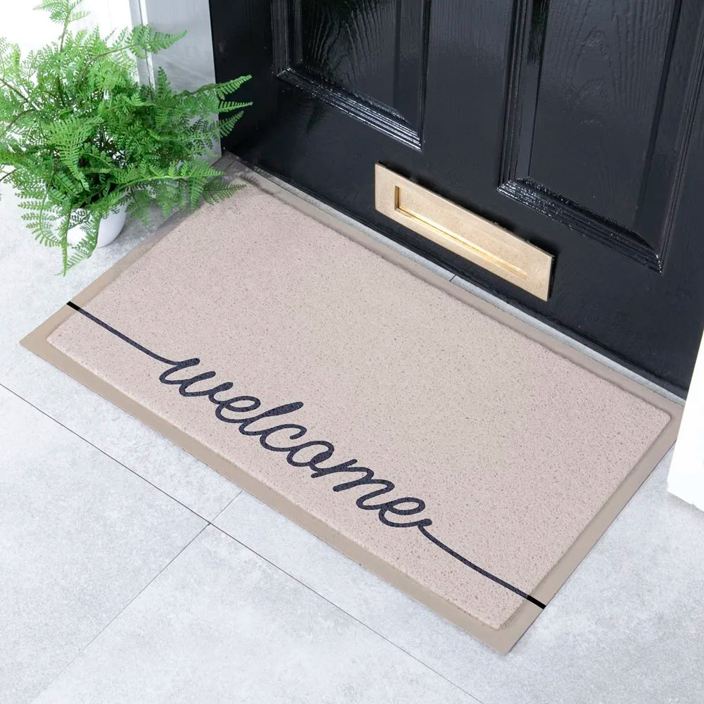 Beige Welscribble Indoor & Outdoor Doormat