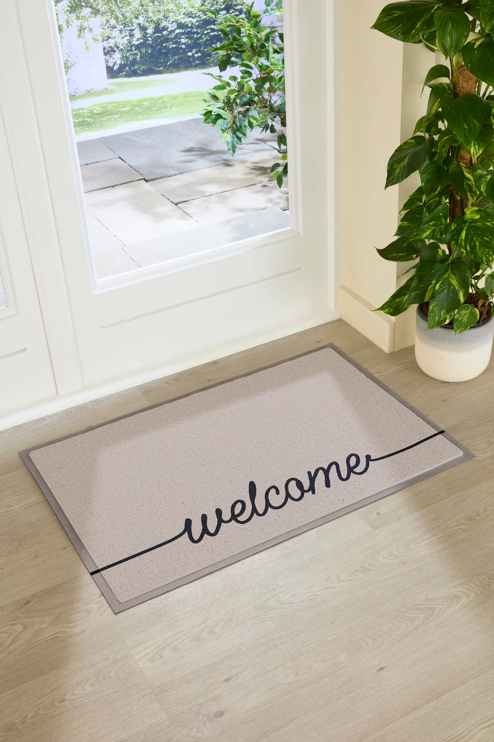 Beige Welscribble Indoor & Outdoor Doormat