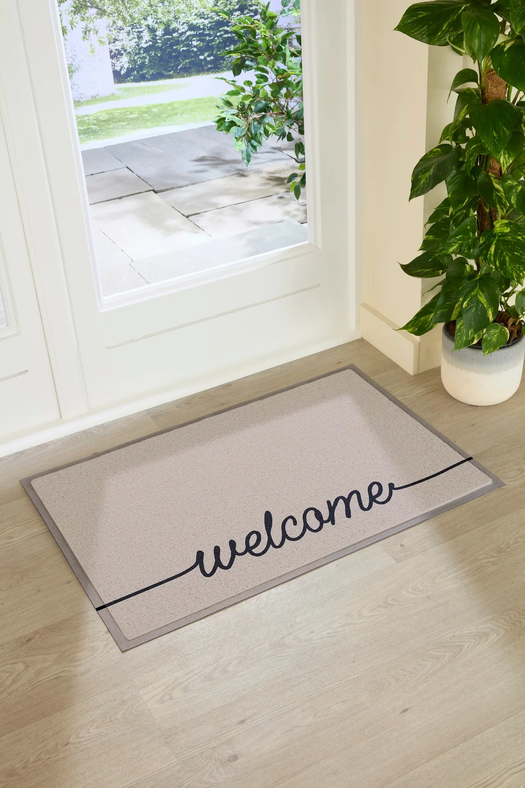 Beige Welscribble Indoor & Outdoor Doormat